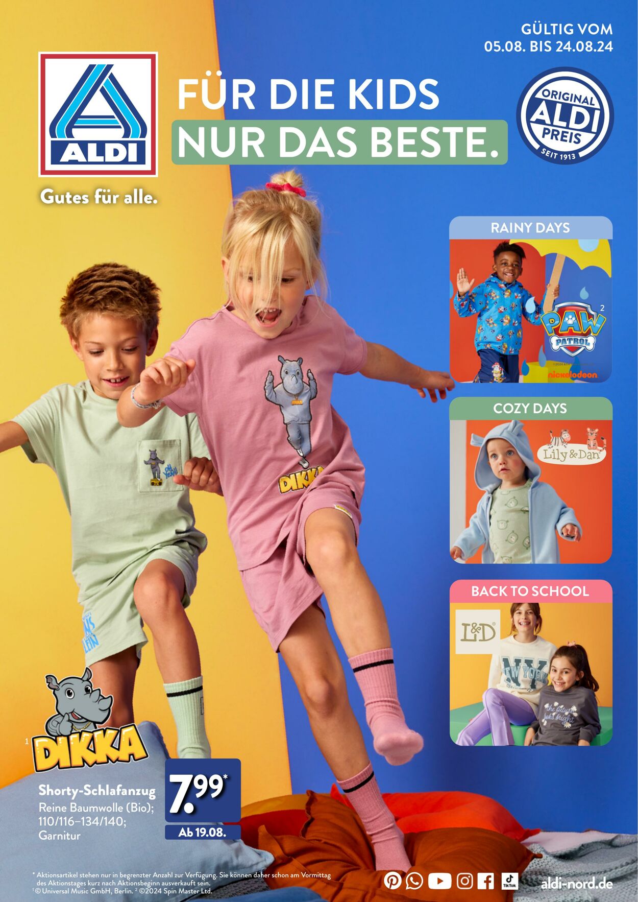 Prospekt Aldi-Nord 05.08.2024 - 24.08.2024