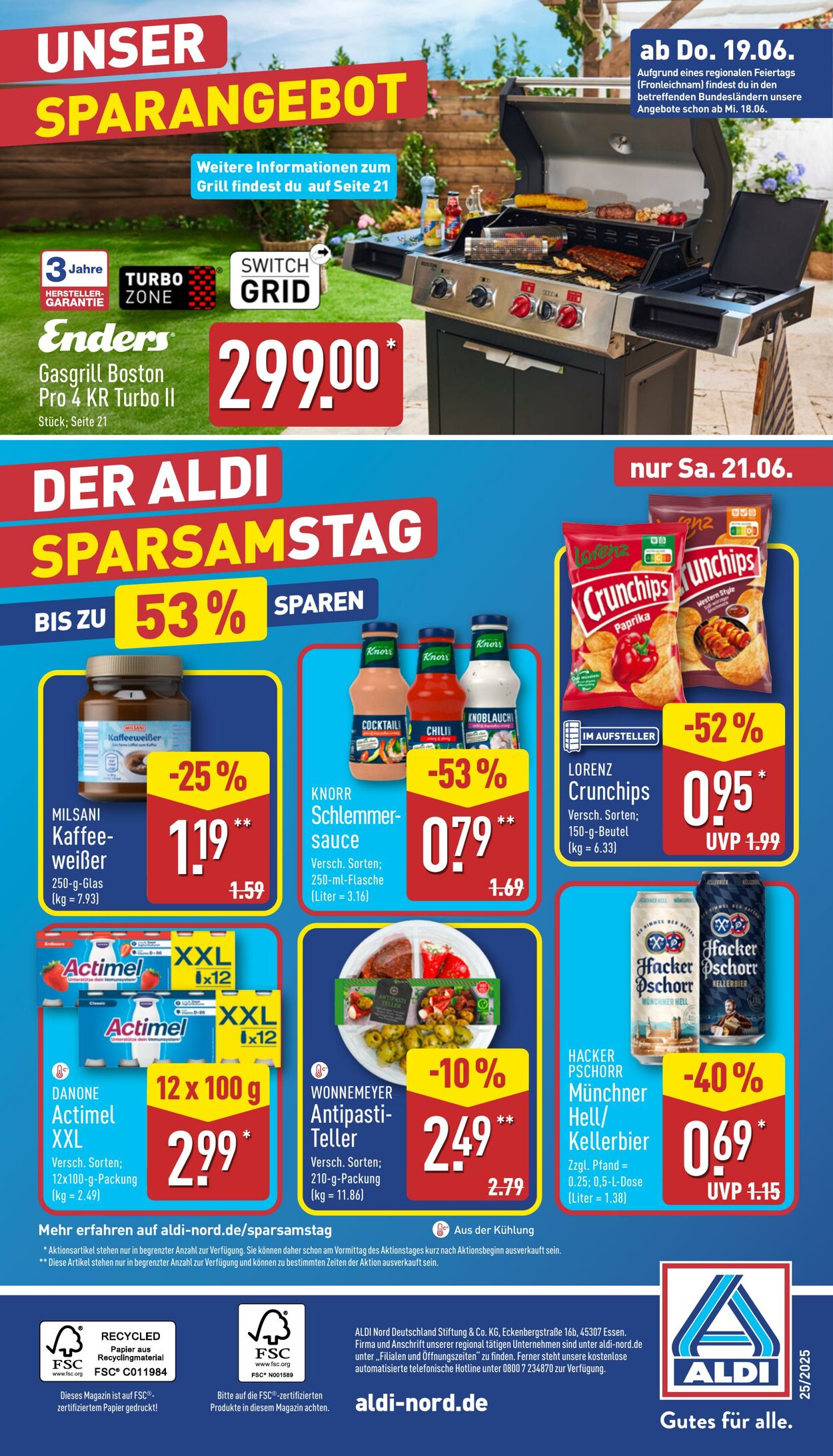 Prospekt Aldi-Nord 16.06.2025 - 21.06.2025