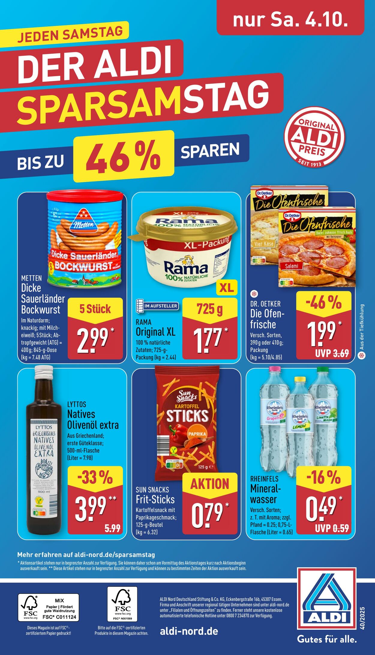 Prospekt Aldi-Nord 29.09.2025 - 04.10.2025