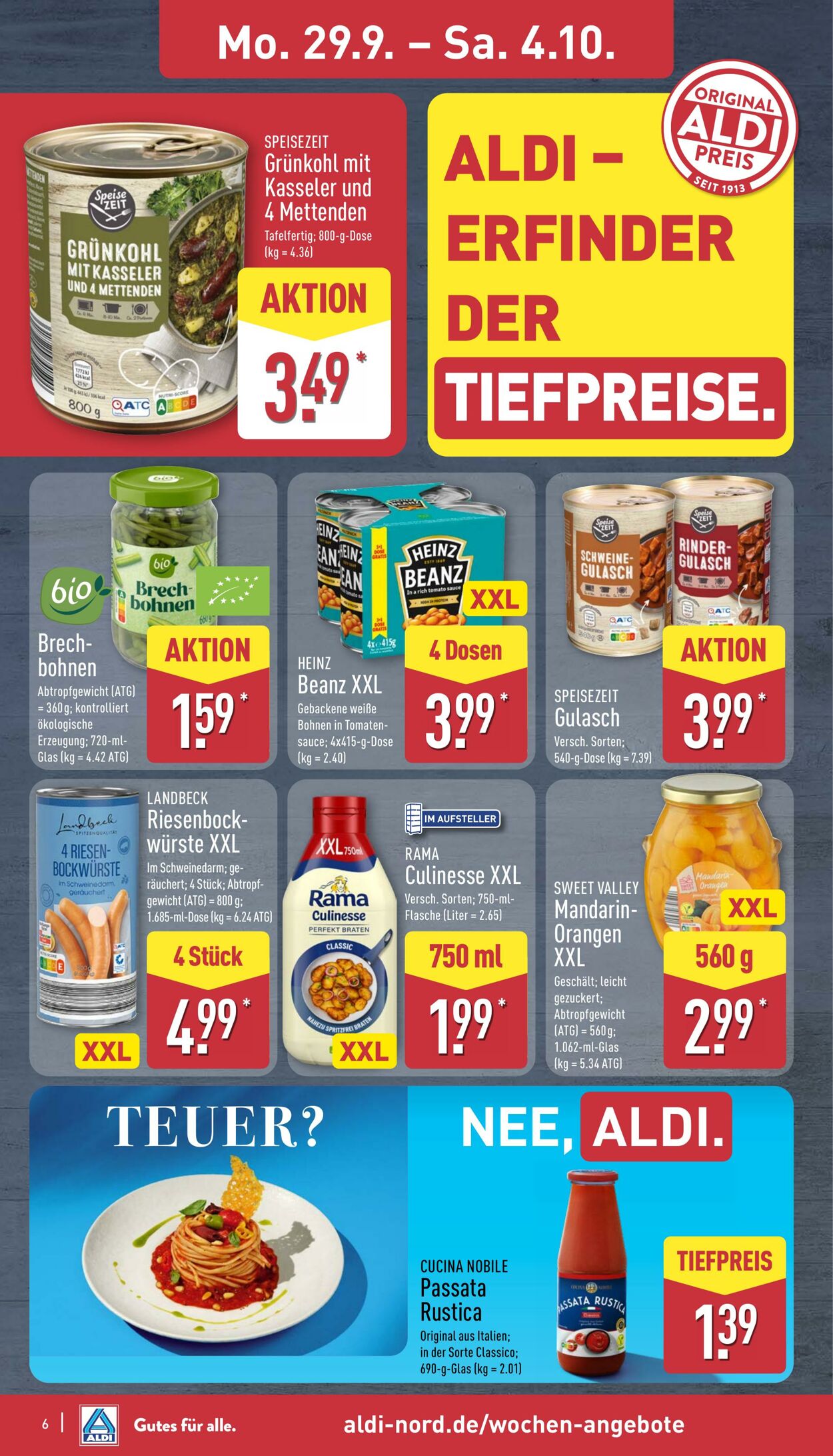 Prospekt Aldi-Nord 29.09.2025 - 04.10.2025