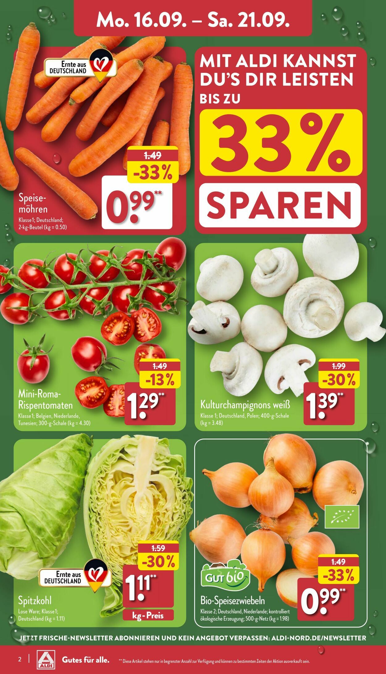 Prospekt Aldi-Nord 16.09.2024 - 21.09.2024