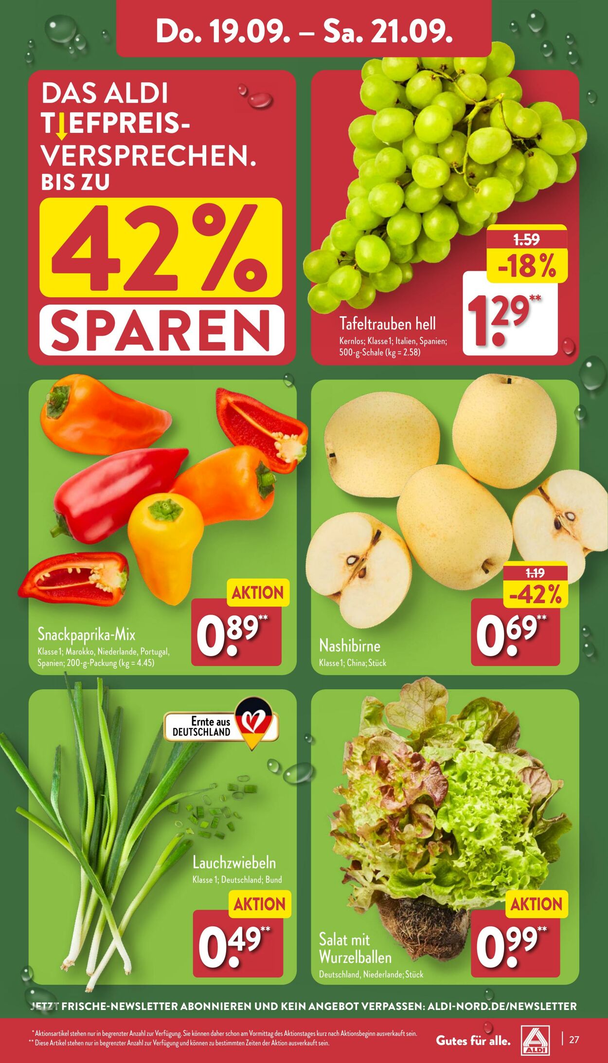 Prospekt Aldi-Nord 16.09.2024 - 21.09.2024