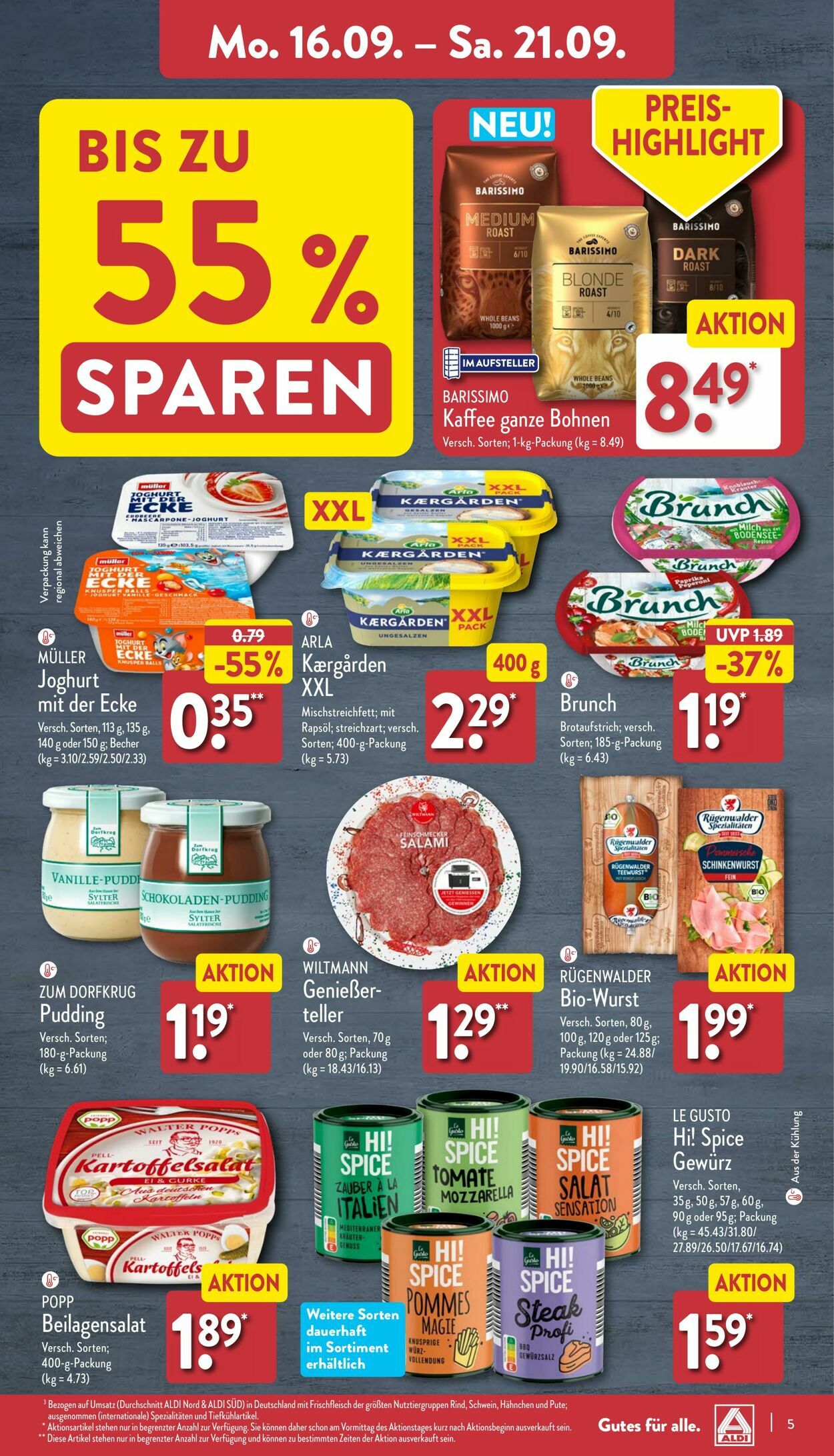 Prospekt Aldi-Nord 16.09.2024 - 21.09.2024