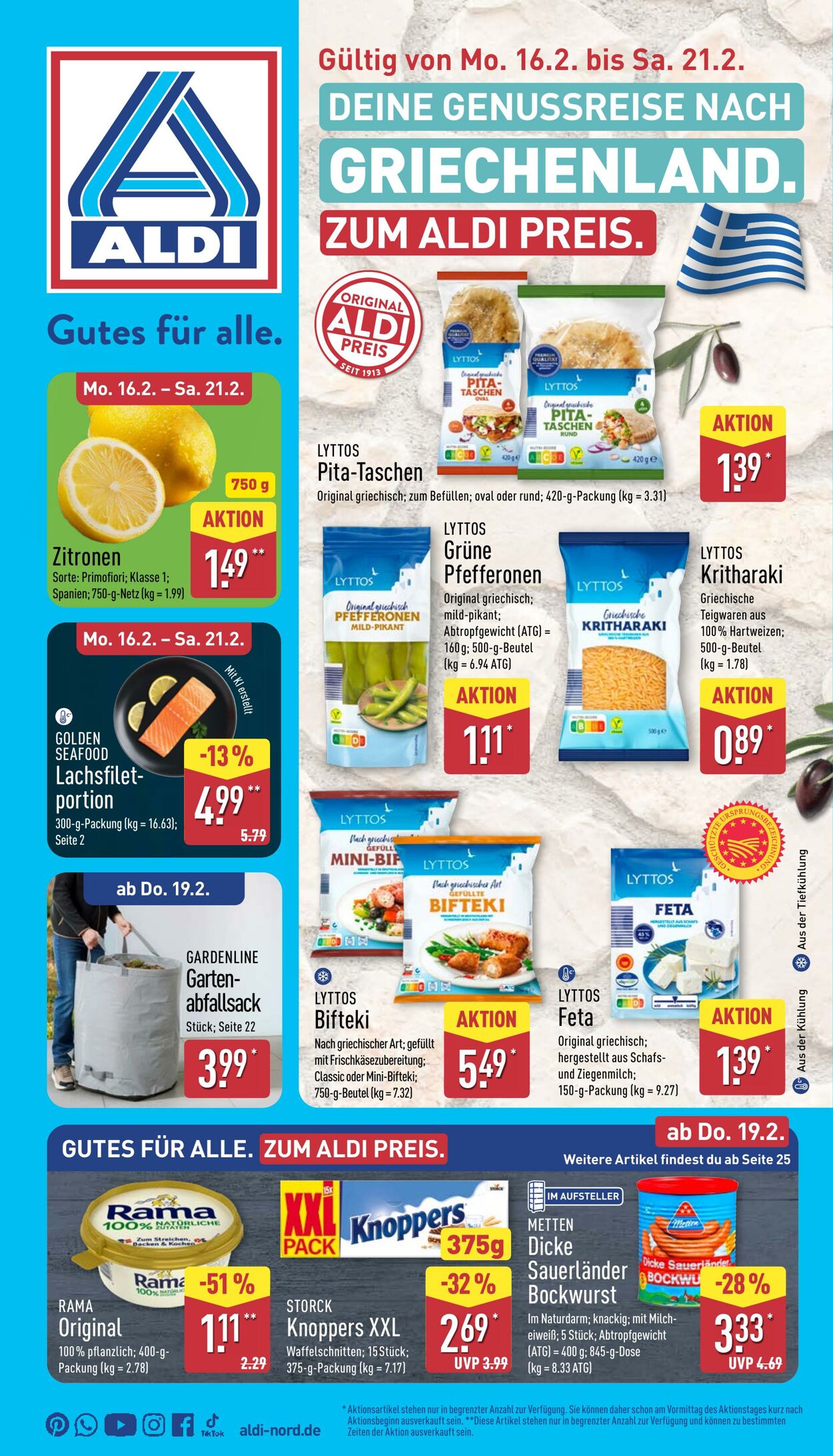 Prospekt Aldi-Nord 16.02.2026 - 21.02.2026