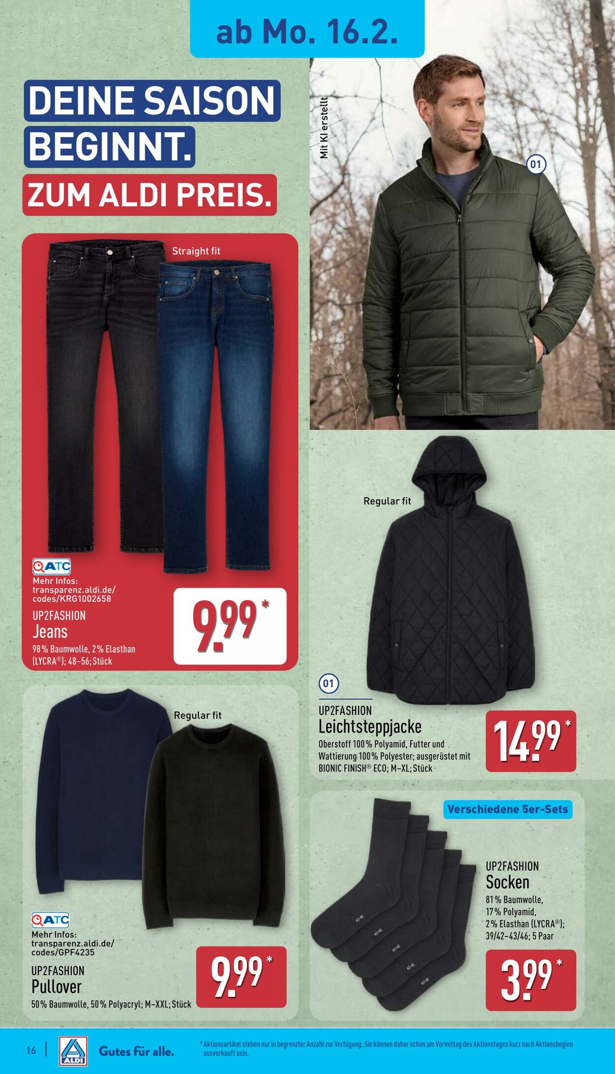 Prospekt Aldi-Nord 16.02.2026 - 21.02.2026