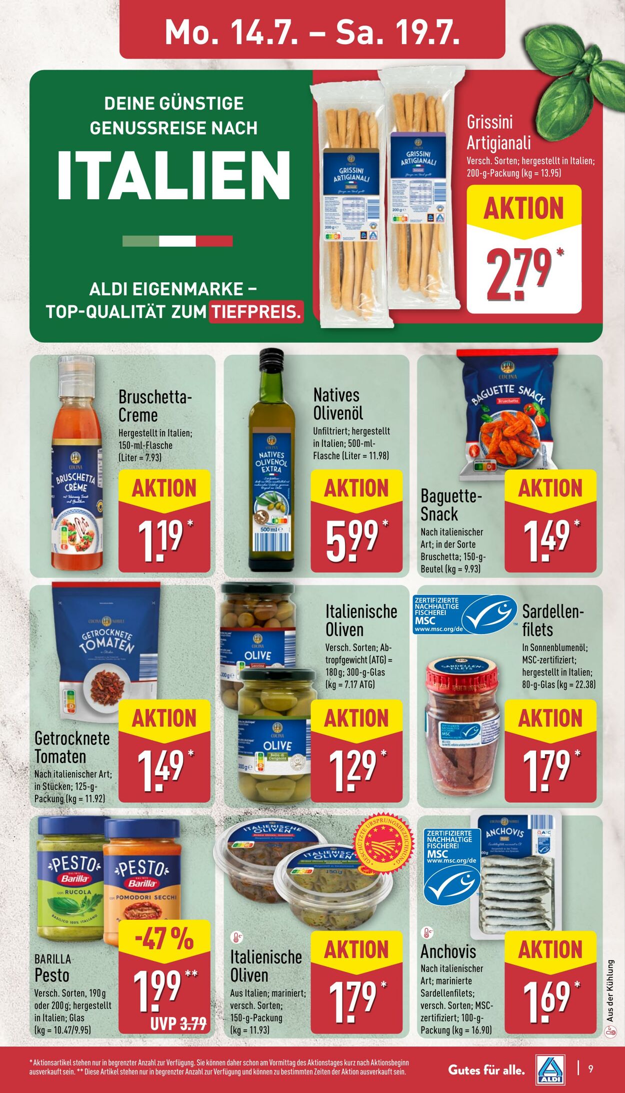 Prospekt Aldi-Nord 14.07.2025 - 19.07.2025