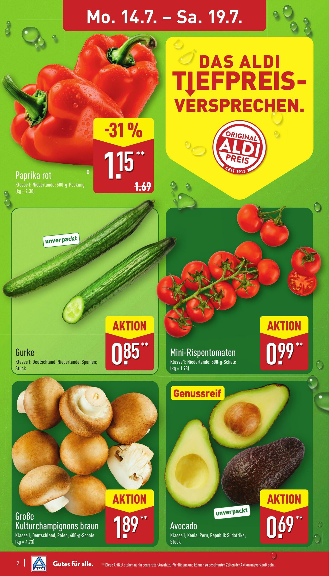 Prospekt Aldi-Nord 14.07.2025 - 19.07.2025