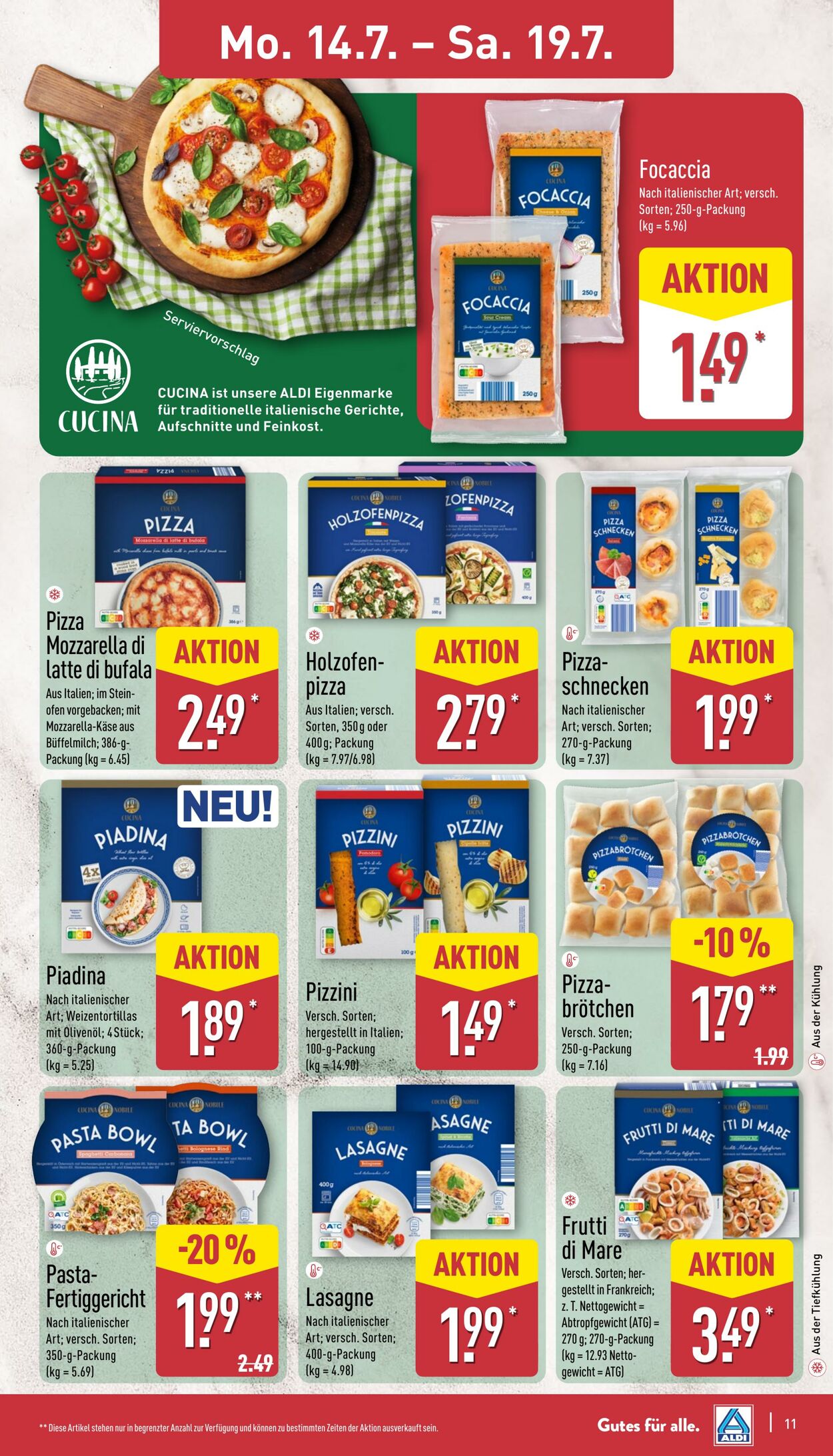 Prospekt Aldi-Nord 14.07.2025 - 19.07.2025