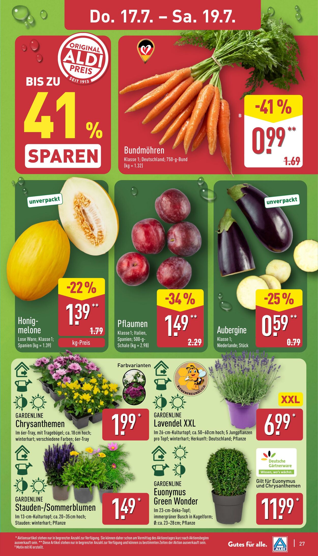 Prospekt Aldi-Nord 14.07.2025 - 19.07.2025