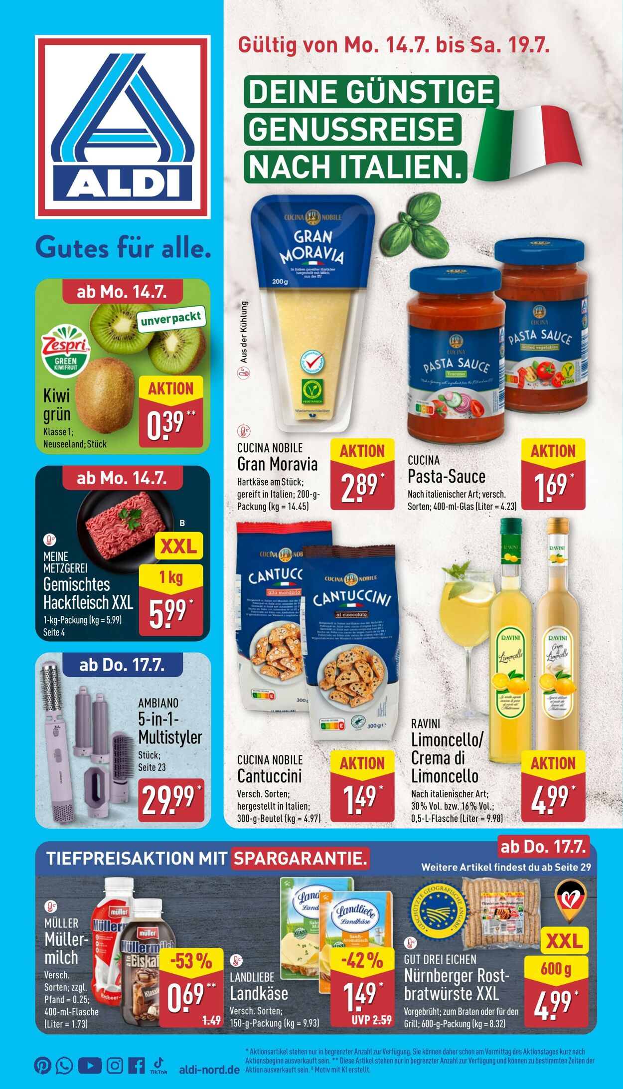 Prospekt Aldi-Nord 14.07.2025 - 19.07.2025
