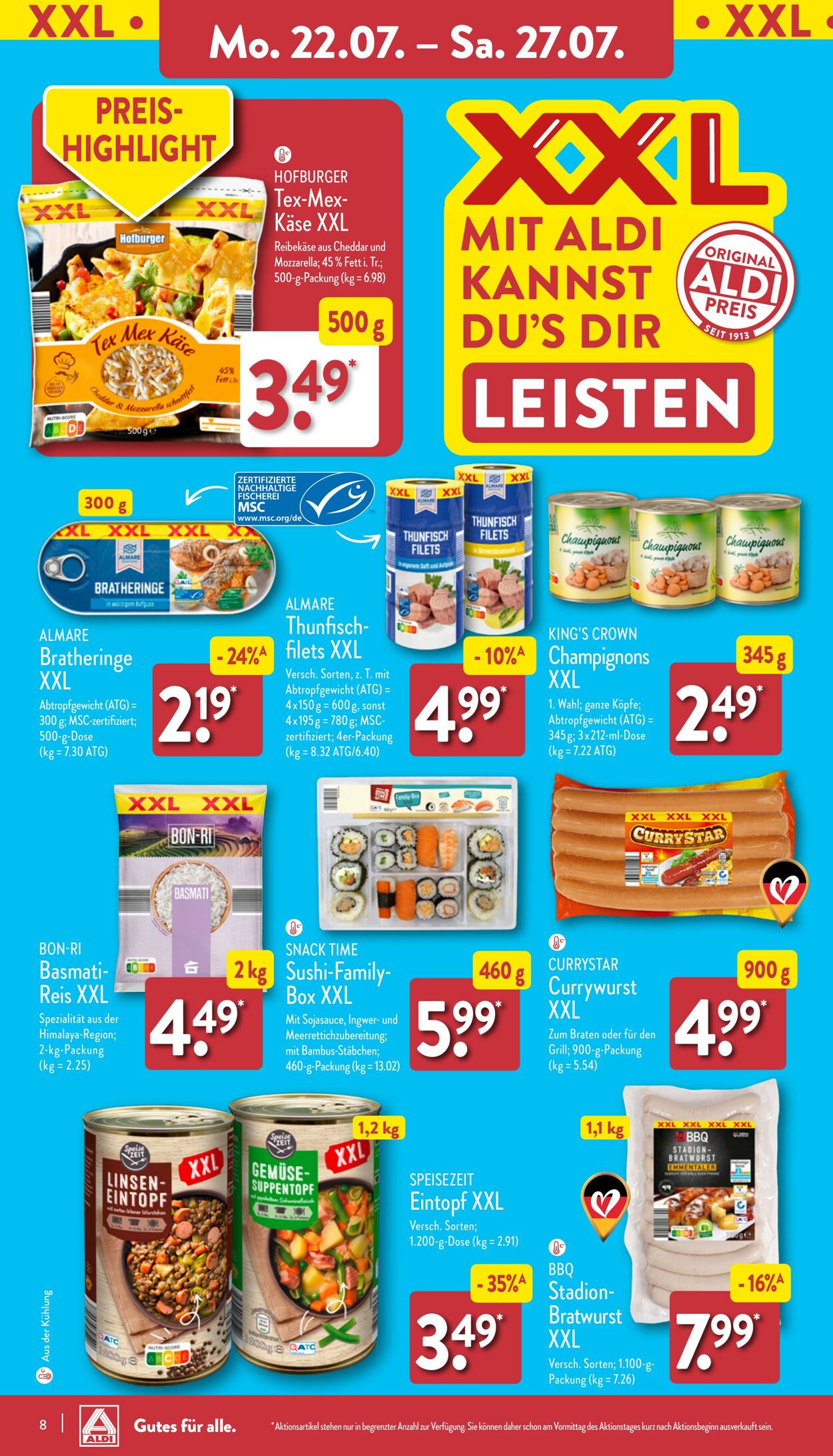 Prospekt Aldi-Nord 22.07.2024 - 27.07.2024