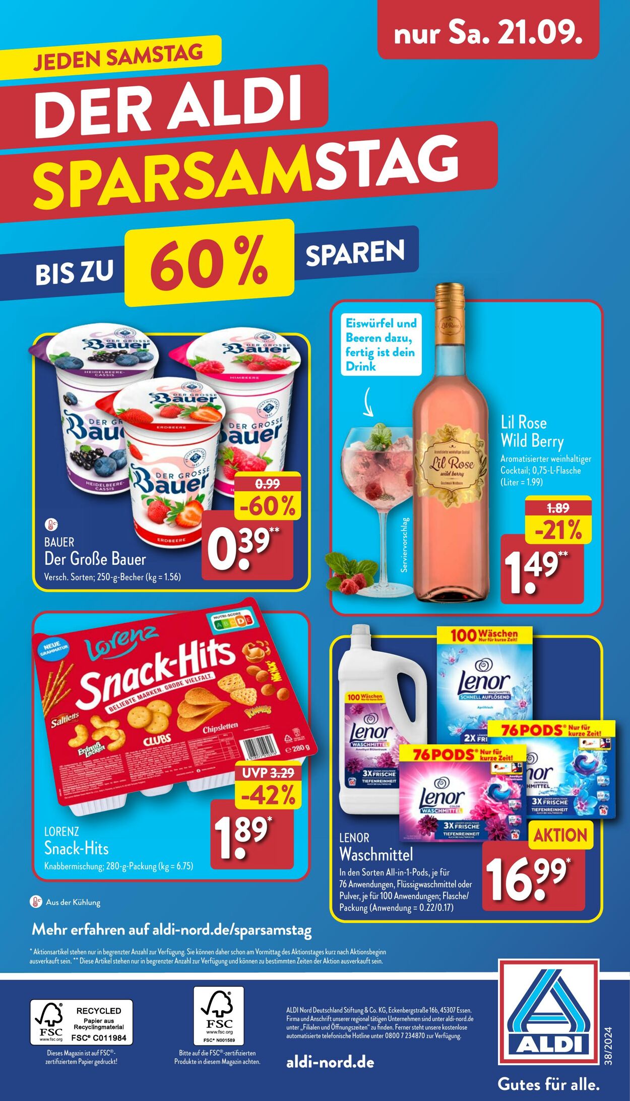 Prospekt Aldi-Nord 16.09.2024 - 21.09.2024