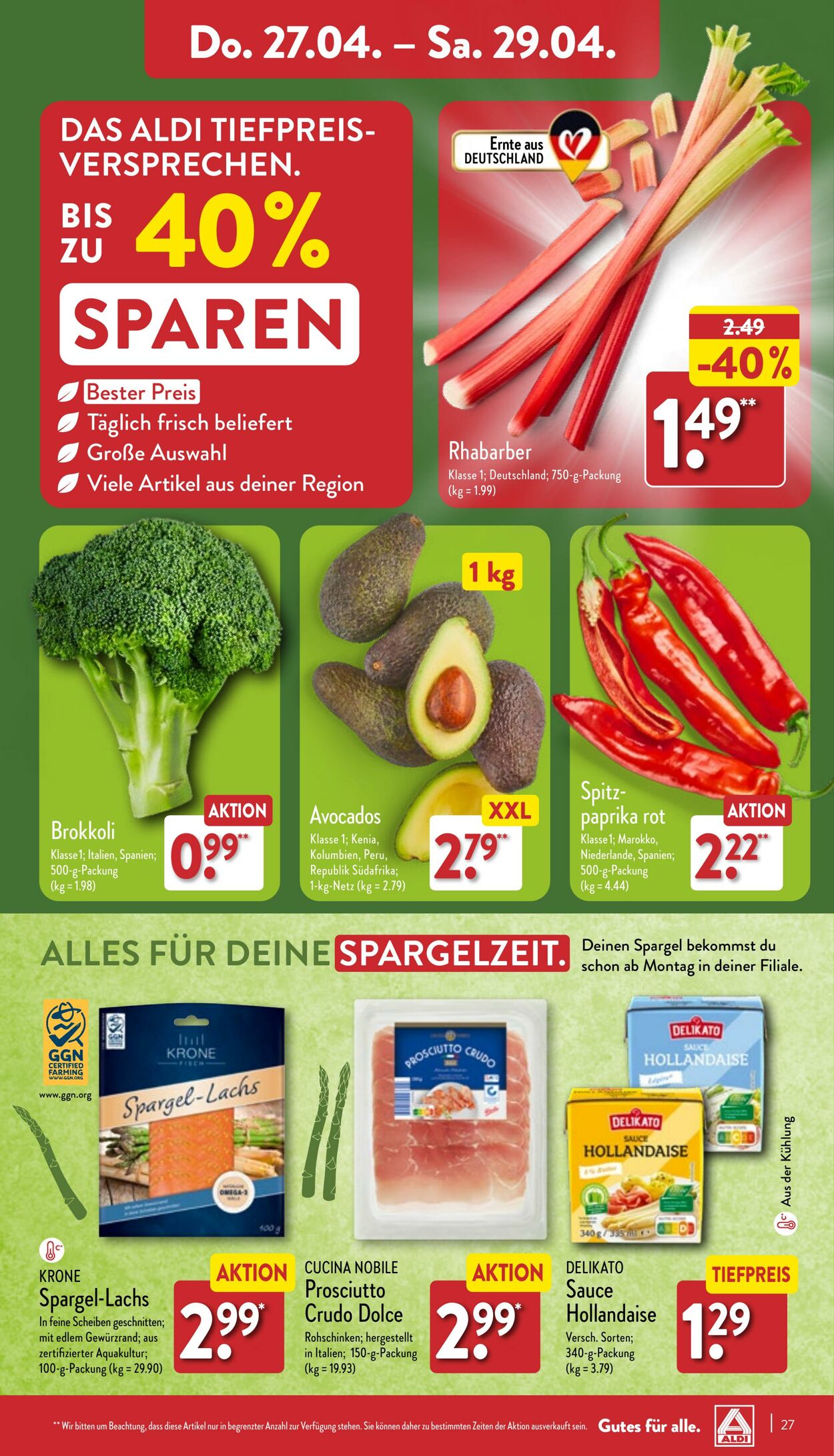 Prospekt Aldi-Nord 24.04.2023 - 29.04.2023