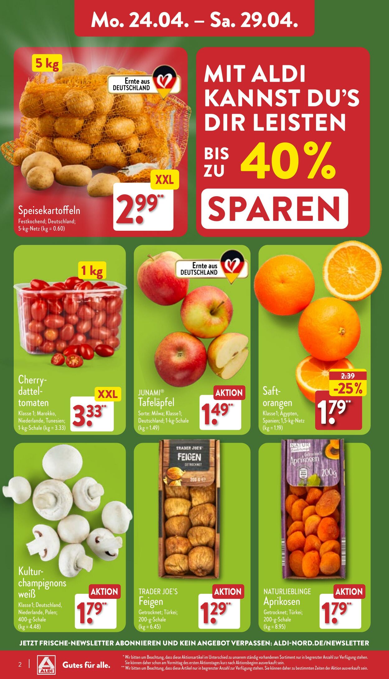 Prospekt Aldi-Nord 24.04.2023 - 29.04.2023