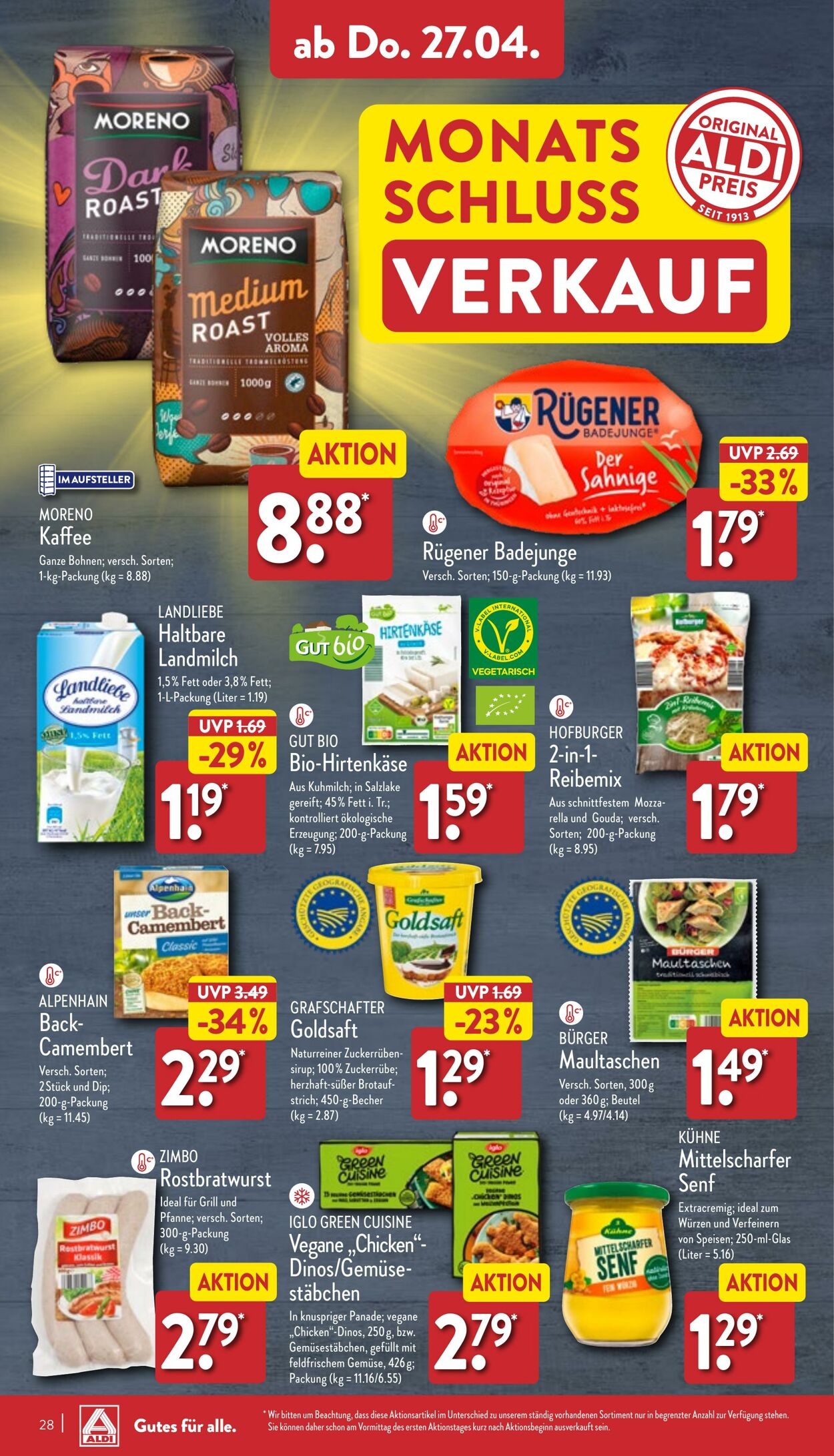 Prospekt Aldi-Nord 24.04.2023 - 29.04.2023