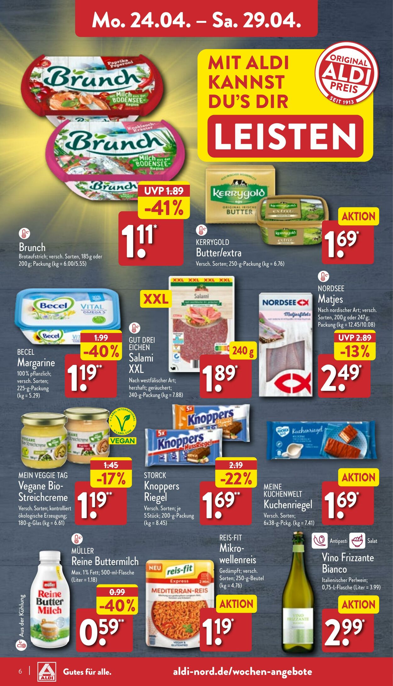 Prospekt Aldi-Nord 24.04.2023 - 29.04.2023