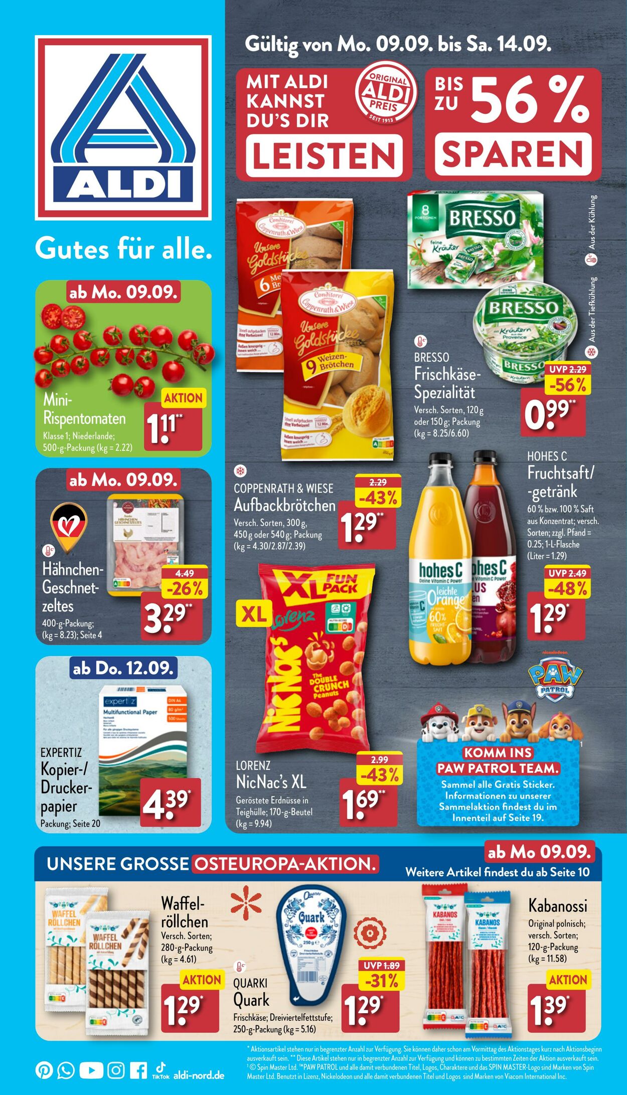 Prospekt Aldi-Nord 08.09.2024 - 14.09.2024