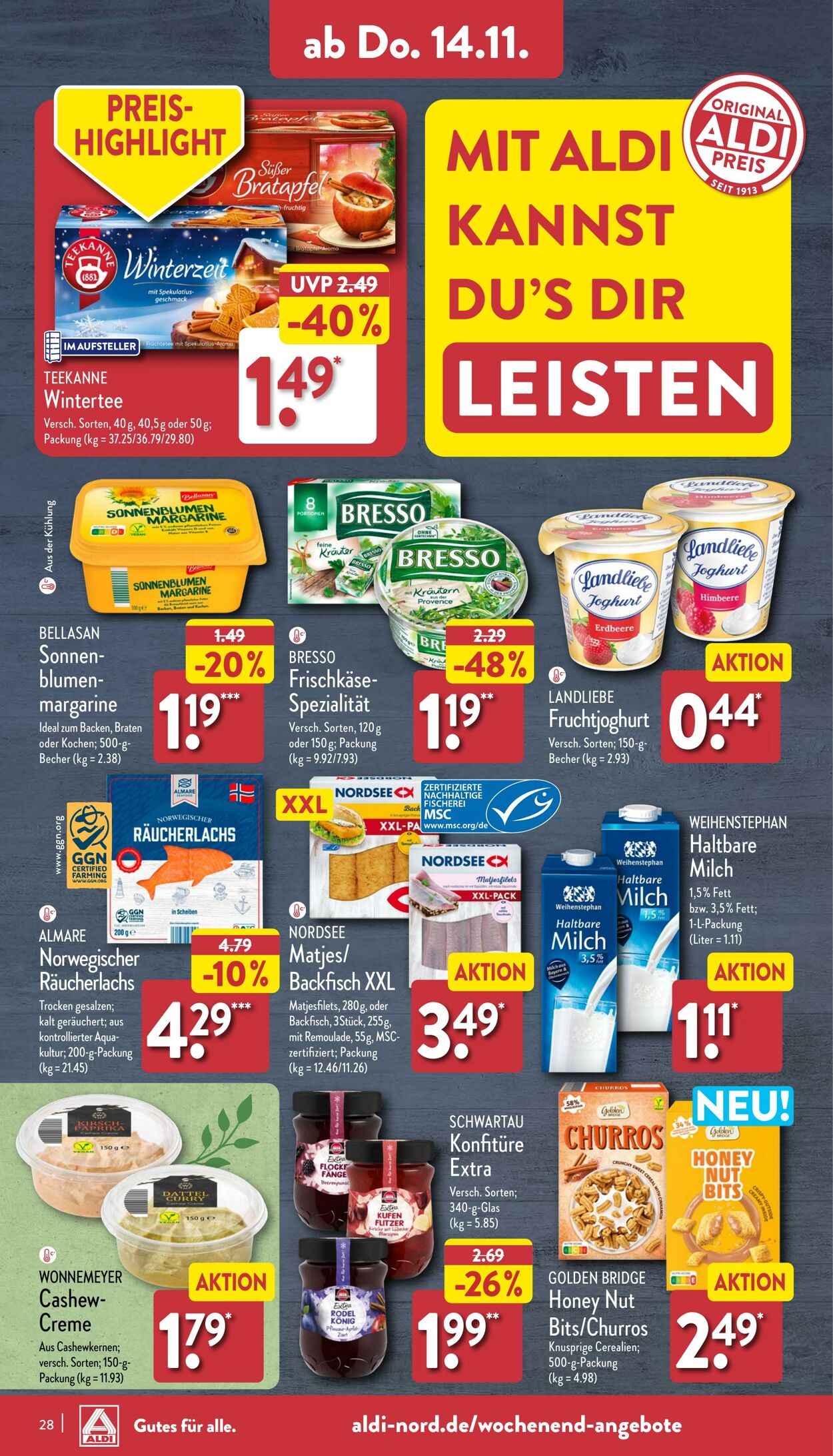 Prospekt Aldi-Nord 11.11.2024 - 18.11.2024