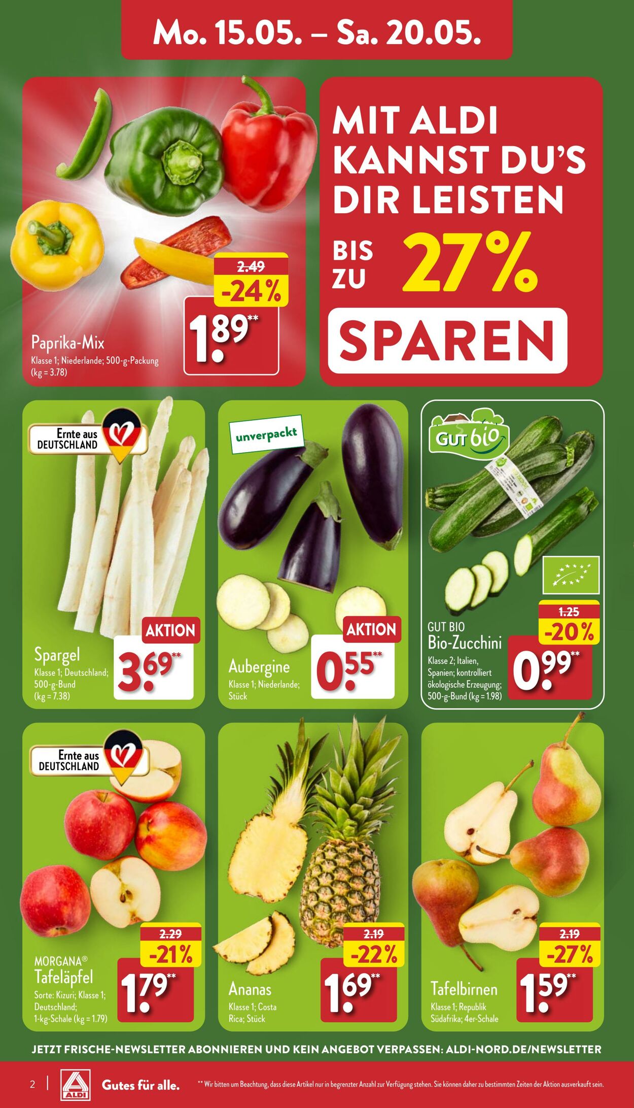 Prospekt Aldi-Nord 15.05.2023 - 20.05.2023