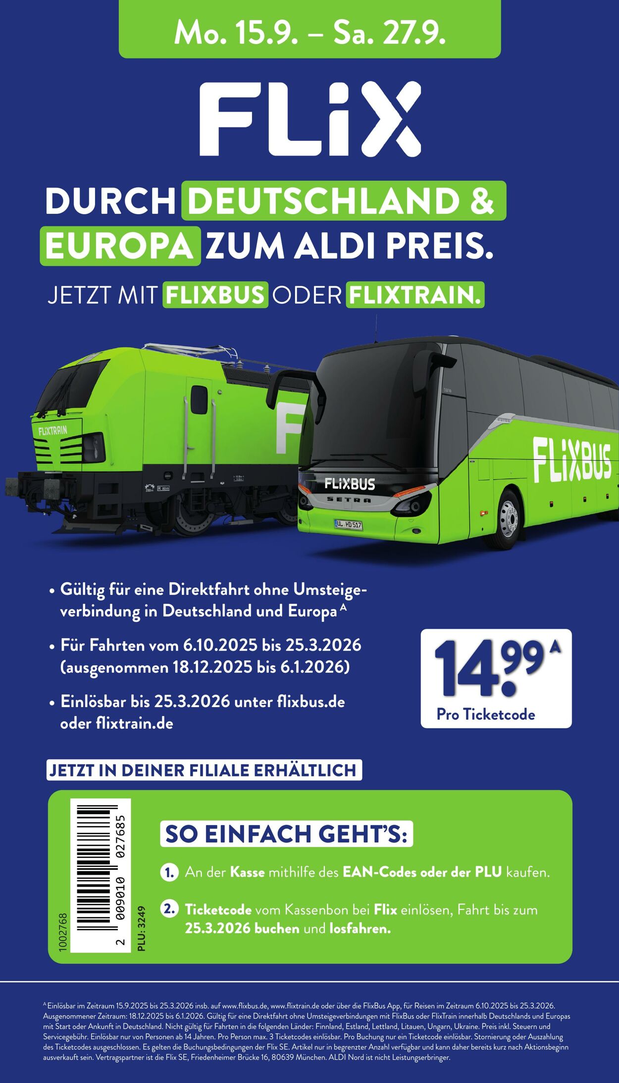 Prospekt Aldi-Nord 15.09.2025 - 20.09.2025