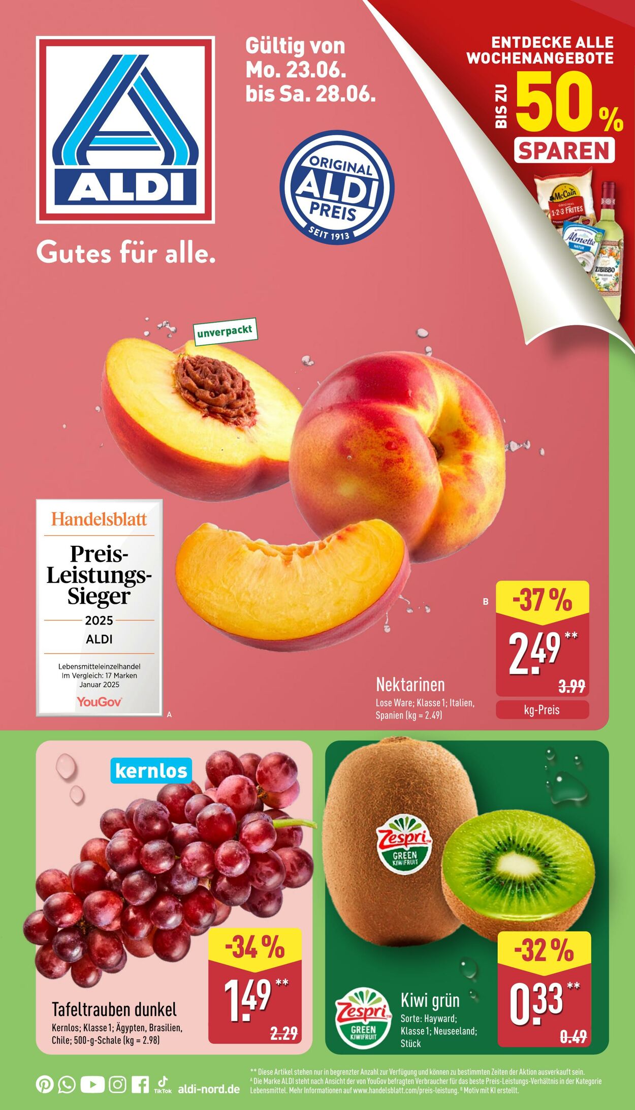 Prospekt Aldi-Nord 23.06.2025 - 28.06.2025