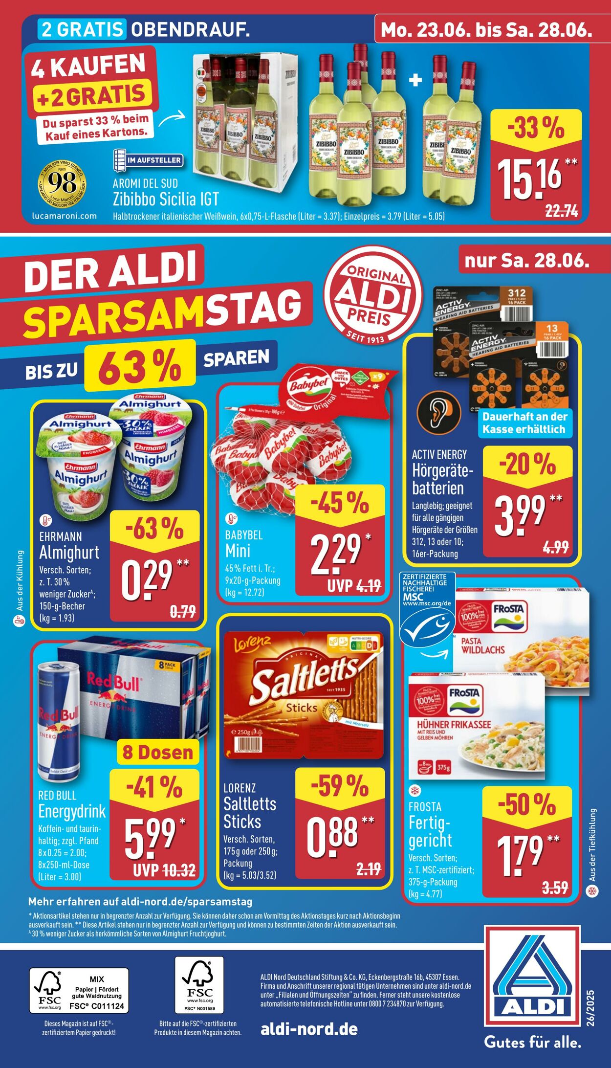 Prospekt Aldi-Nord 23.06.2025 - 28.06.2025