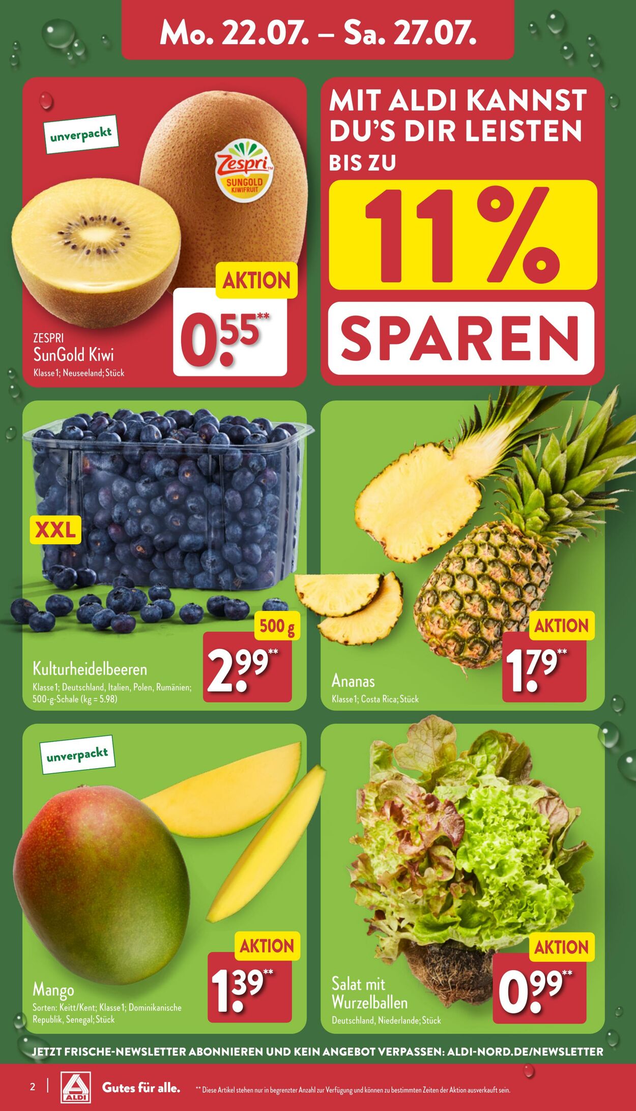 Prospekt Aldi-Nord 15.07.2024 - 20.07.2024