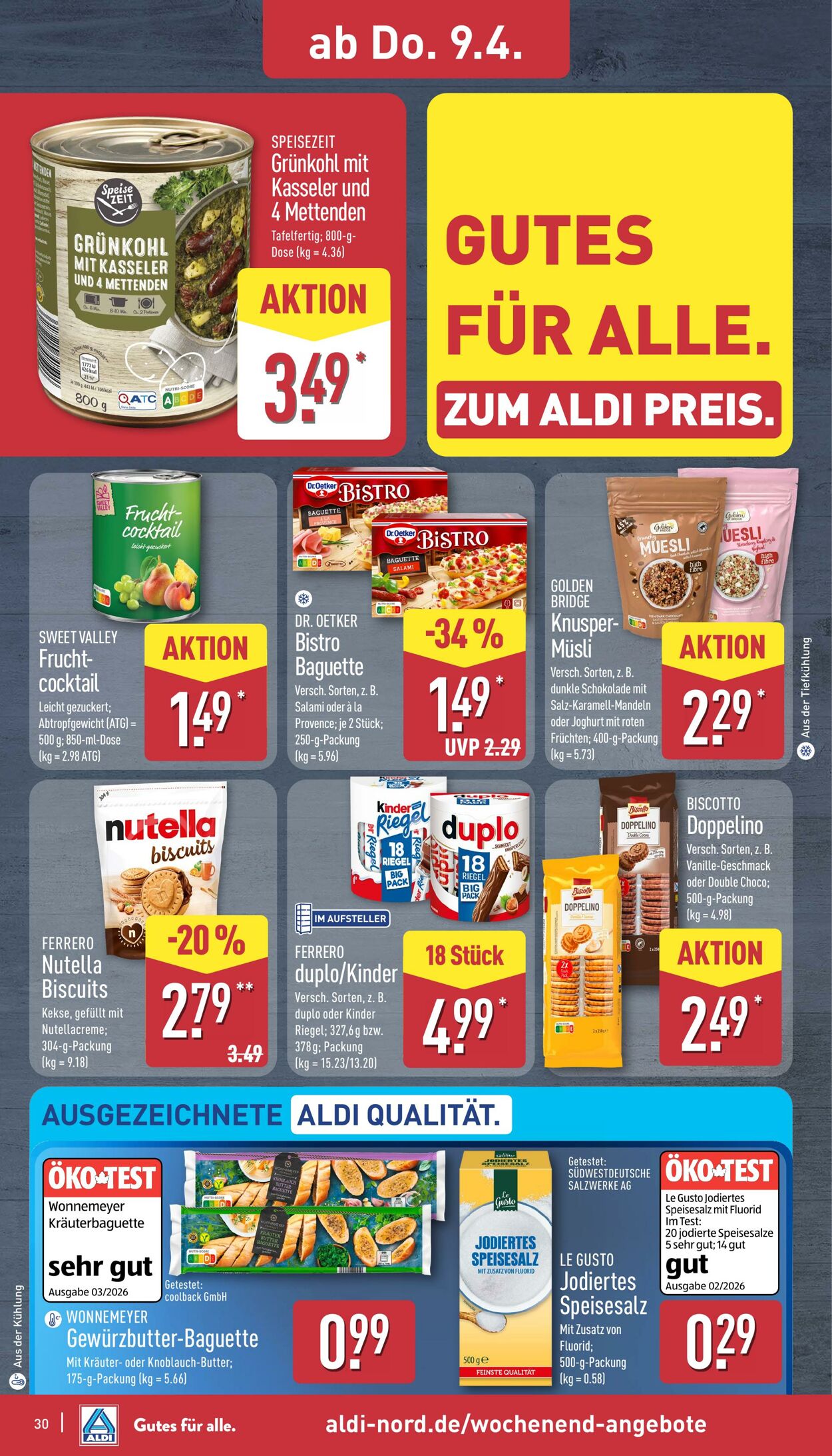 Prospekt Aldi-Nord 30.03.2026 - 04.04.2026