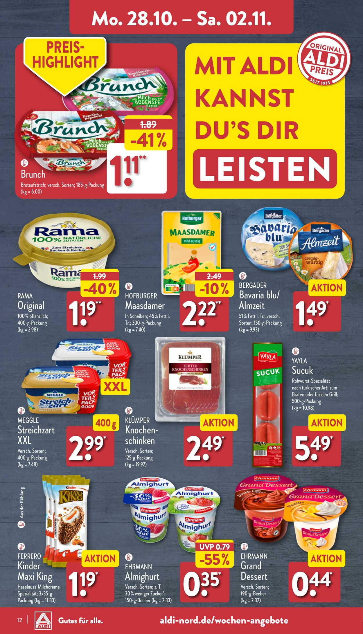 Prospekt Aldi-Nord 21.10.2024 - 26.10.2024