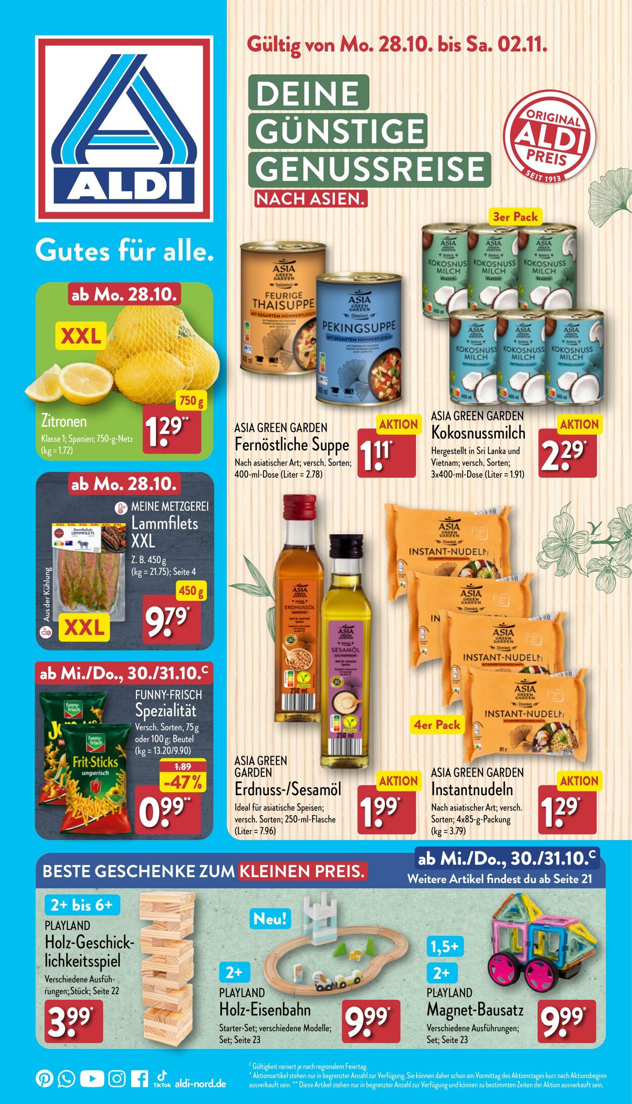 Prospekt Aldi-Nord 21.10.2024 - 26.10.2024