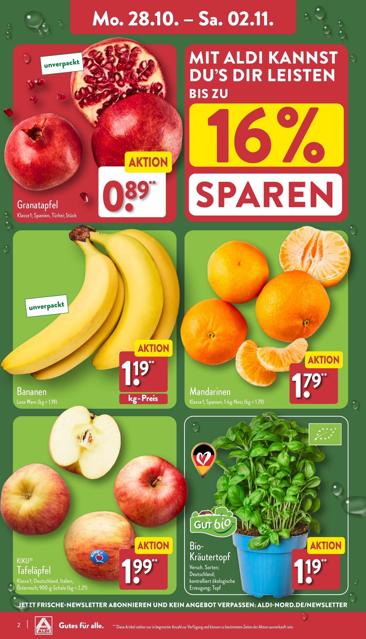 Prospekt Aldi-Nord 21.10.2024 - 26.10.2024