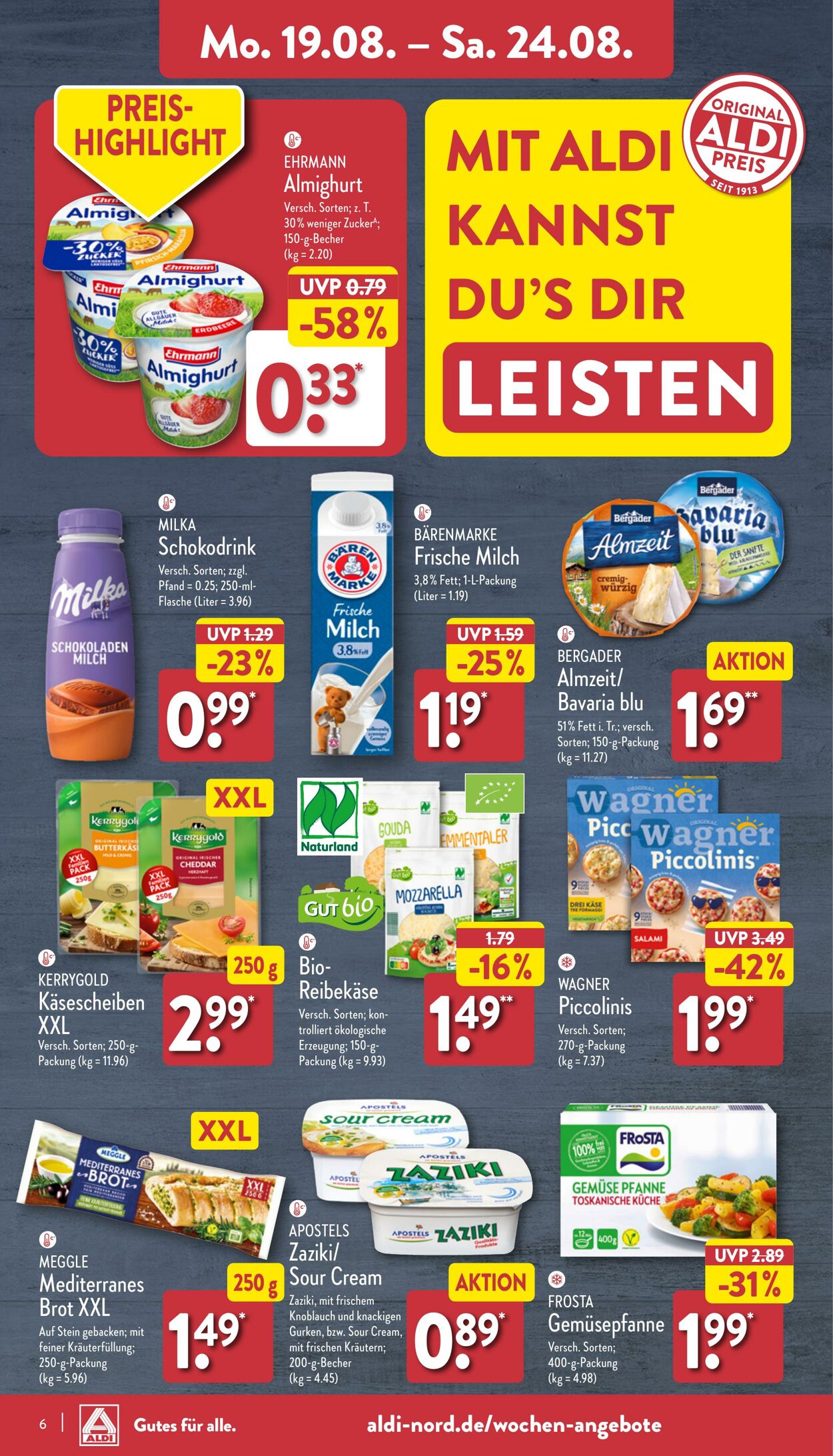 Prospekt Aldi-Nord 19.08.2024 - 24.08.2024