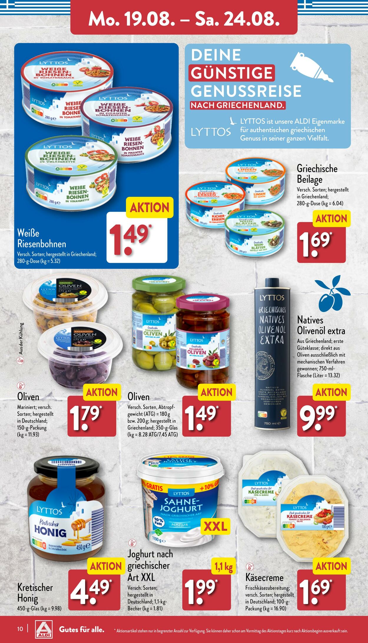 Prospekt Aldi-Nord 19.08.2024 - 24.08.2024