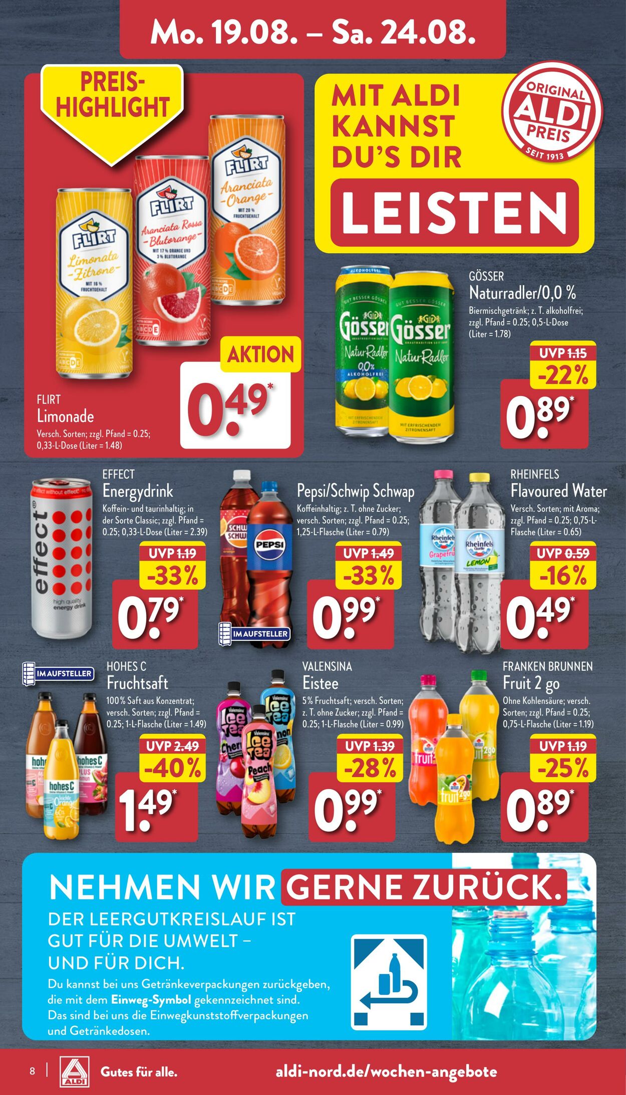 Prospekt Aldi-Nord 19.08.2024 - 24.08.2024