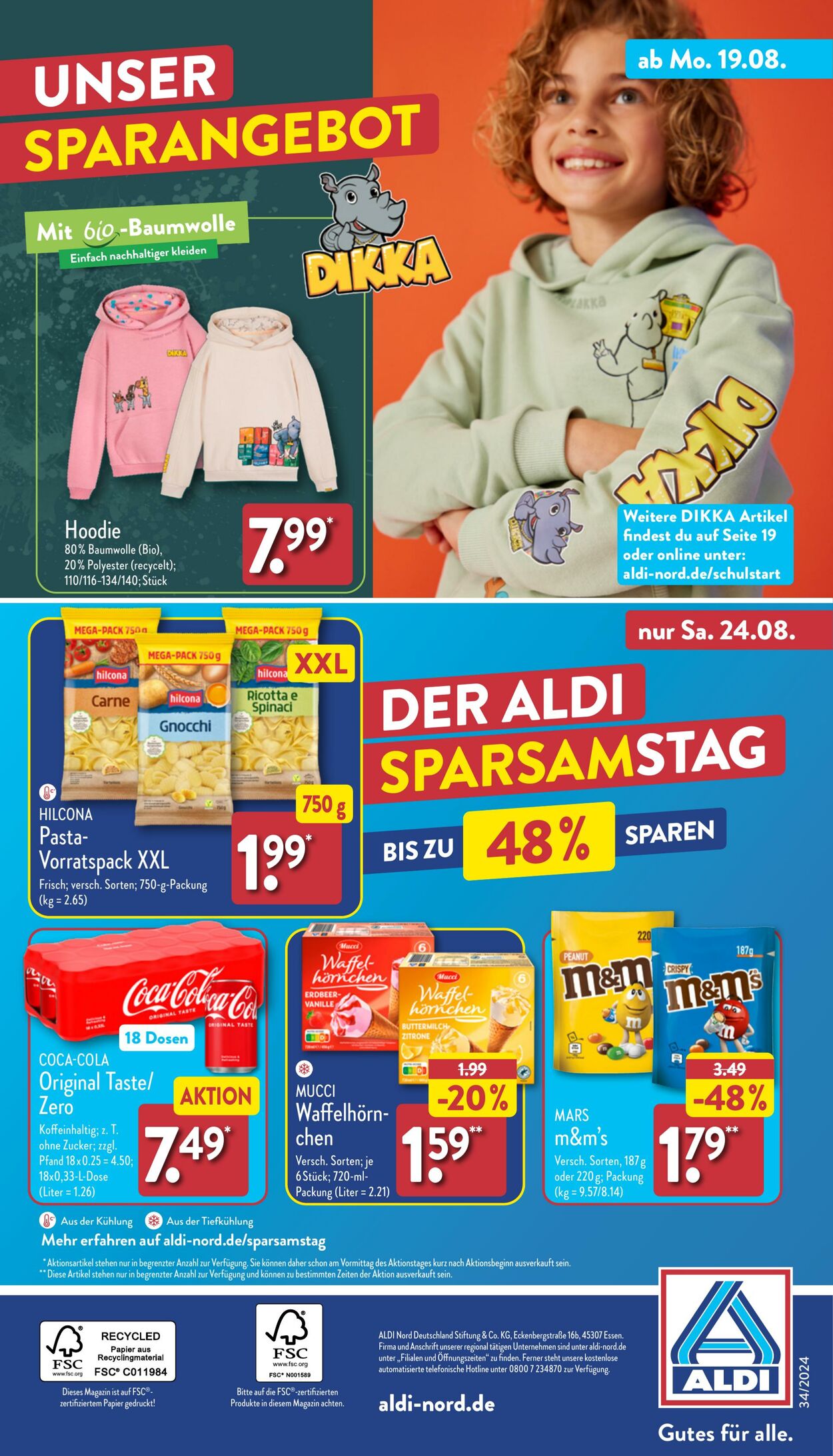 Prospekt Aldi-Nord 19.08.2024 - 24.08.2024