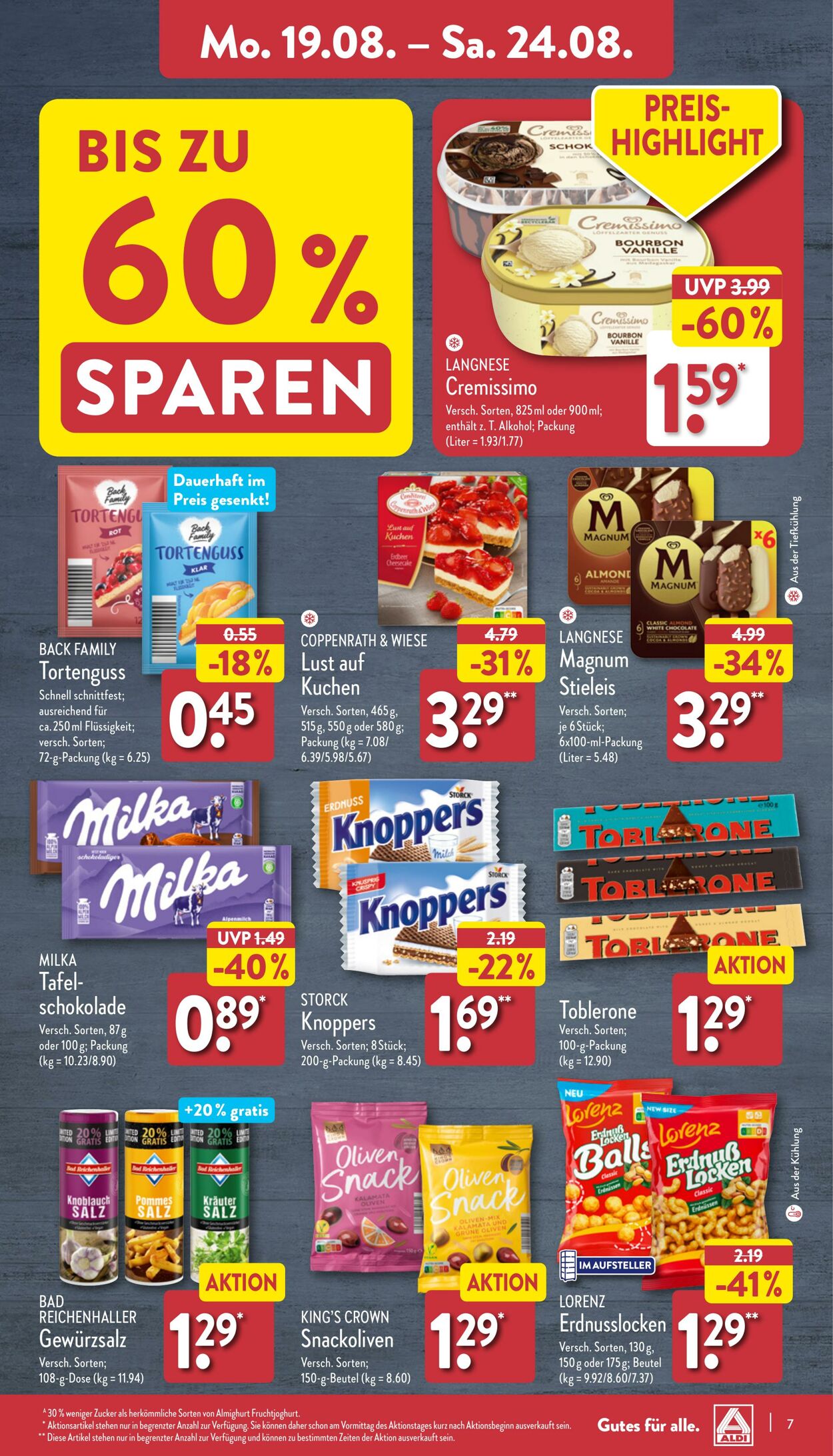 Prospekt Aldi-Nord 19.08.2024 - 24.08.2024