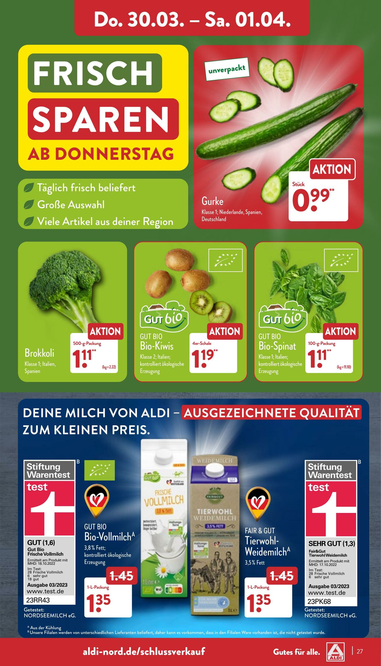 Prospekt Aldi-Nord 27.03.2023 - 01.04.2023