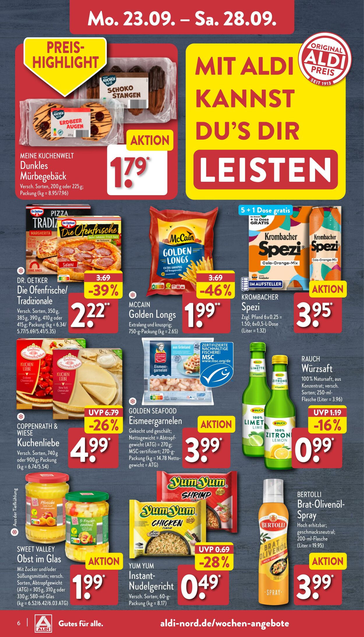 Prospekt Aldi-Nord 23.09.2024 - 28.09.2024