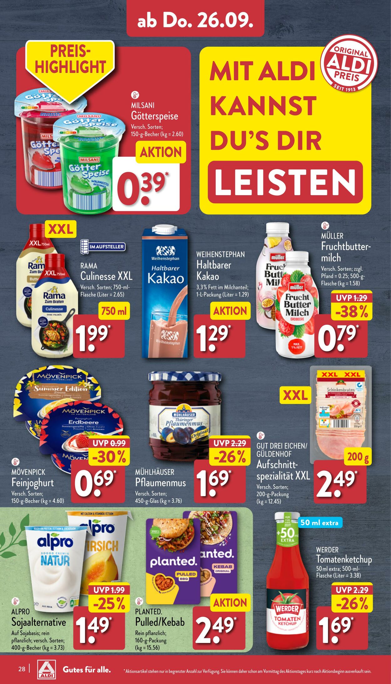 Prospekt Aldi-Nord 23.09.2024 - 28.09.2024