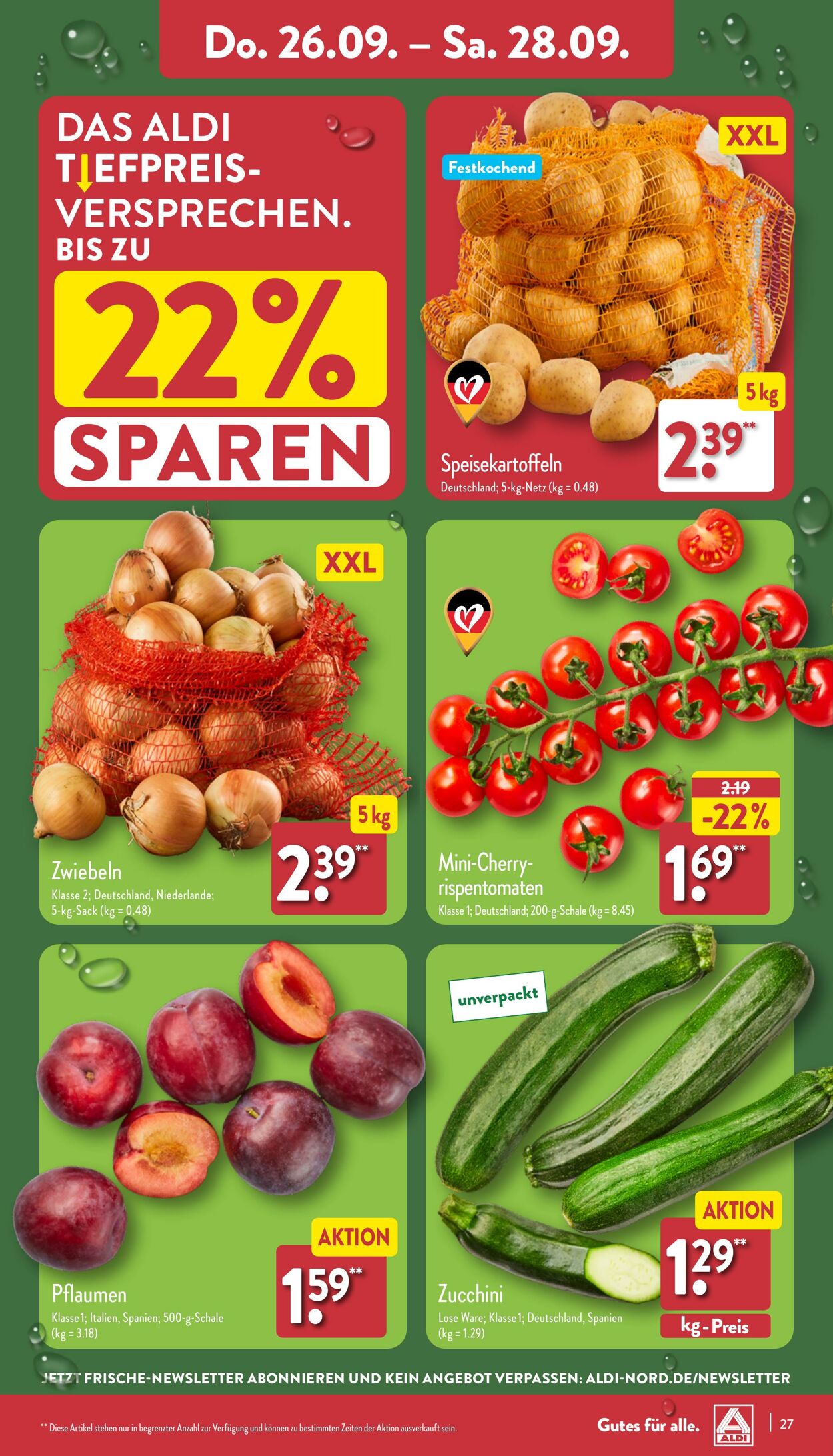 Prospekt Aldi-Nord 23.09.2024 - 28.09.2024