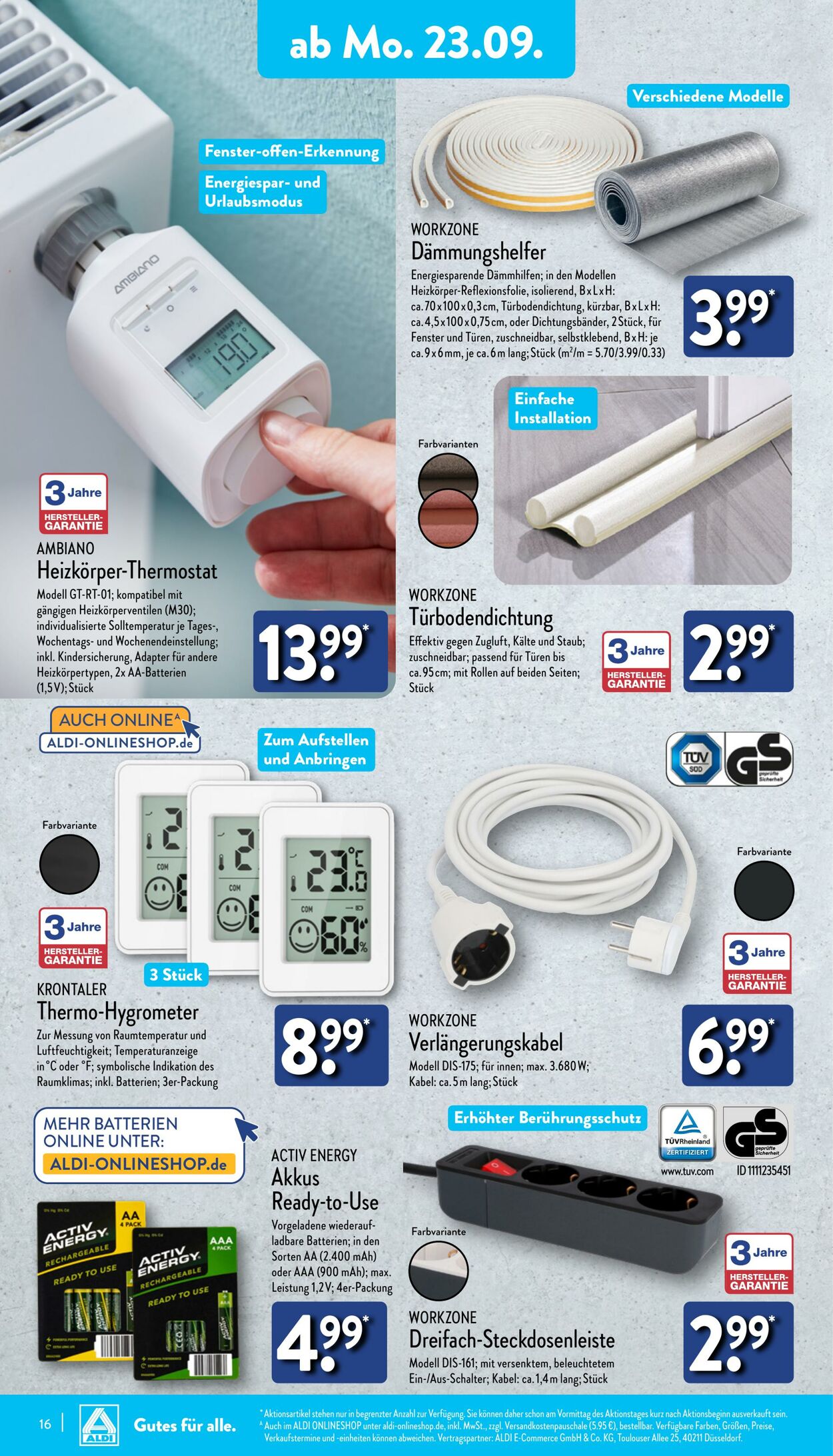 Prospekt Aldi-Nord 23.09.2024 - 28.09.2024