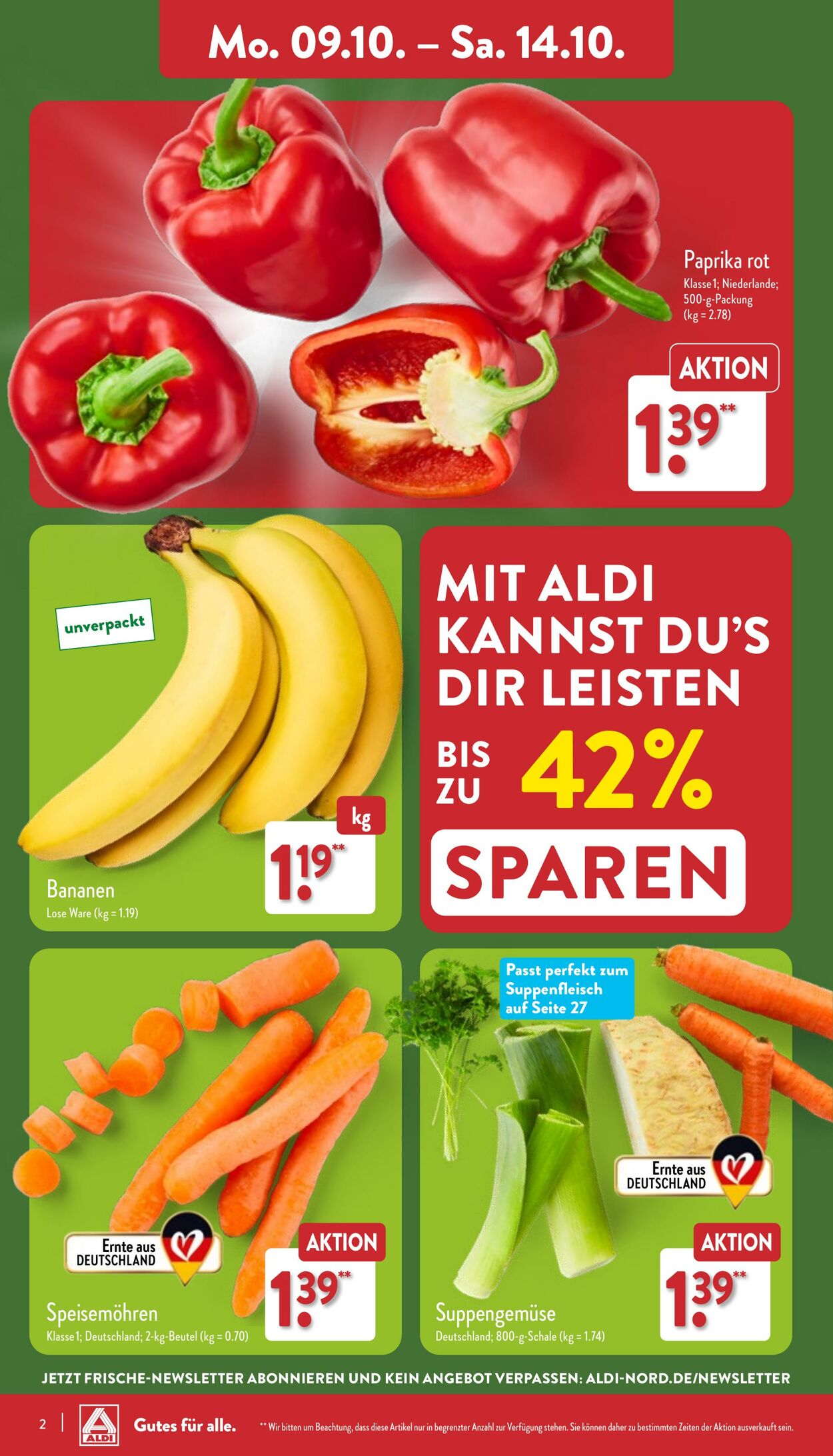 Prospekt Aldi-Nord 09.10.2023 - 14.10.2023