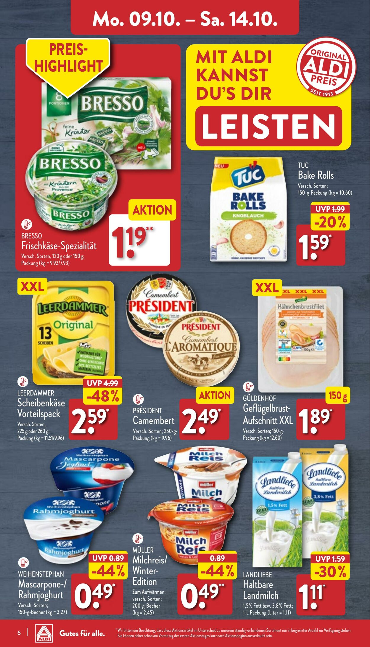 Prospekt Aldi-Nord 09.10.2023 - 14.10.2023