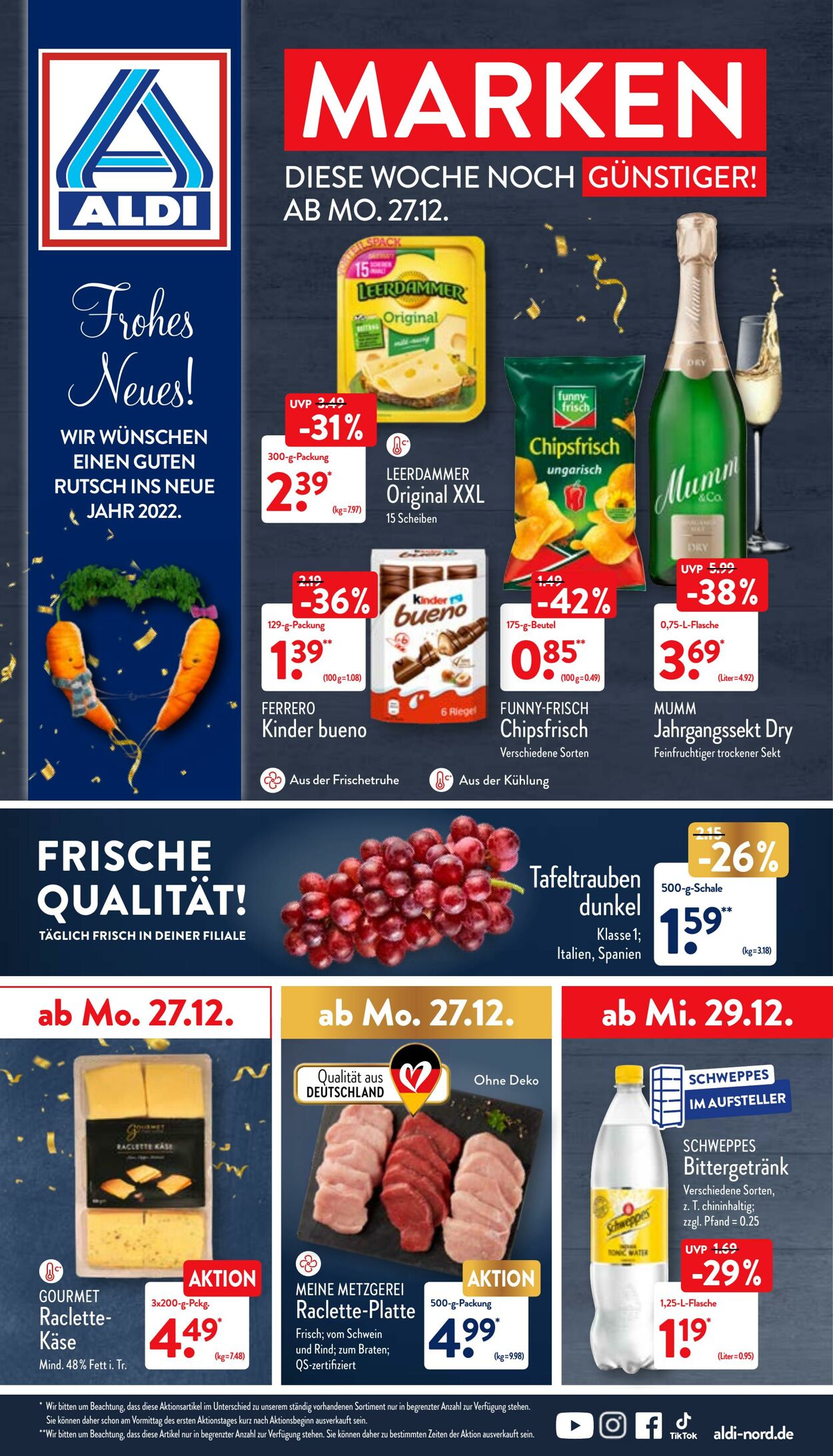 Aldi-Nord Werbeprospekt - Gültig Von 27.12 Bis 02.01 - Seitenzahl 1 ...