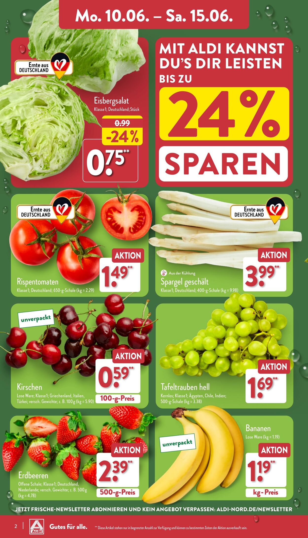 Prospekt Aldi-Nord 10.06.2024 - 15.06.2024