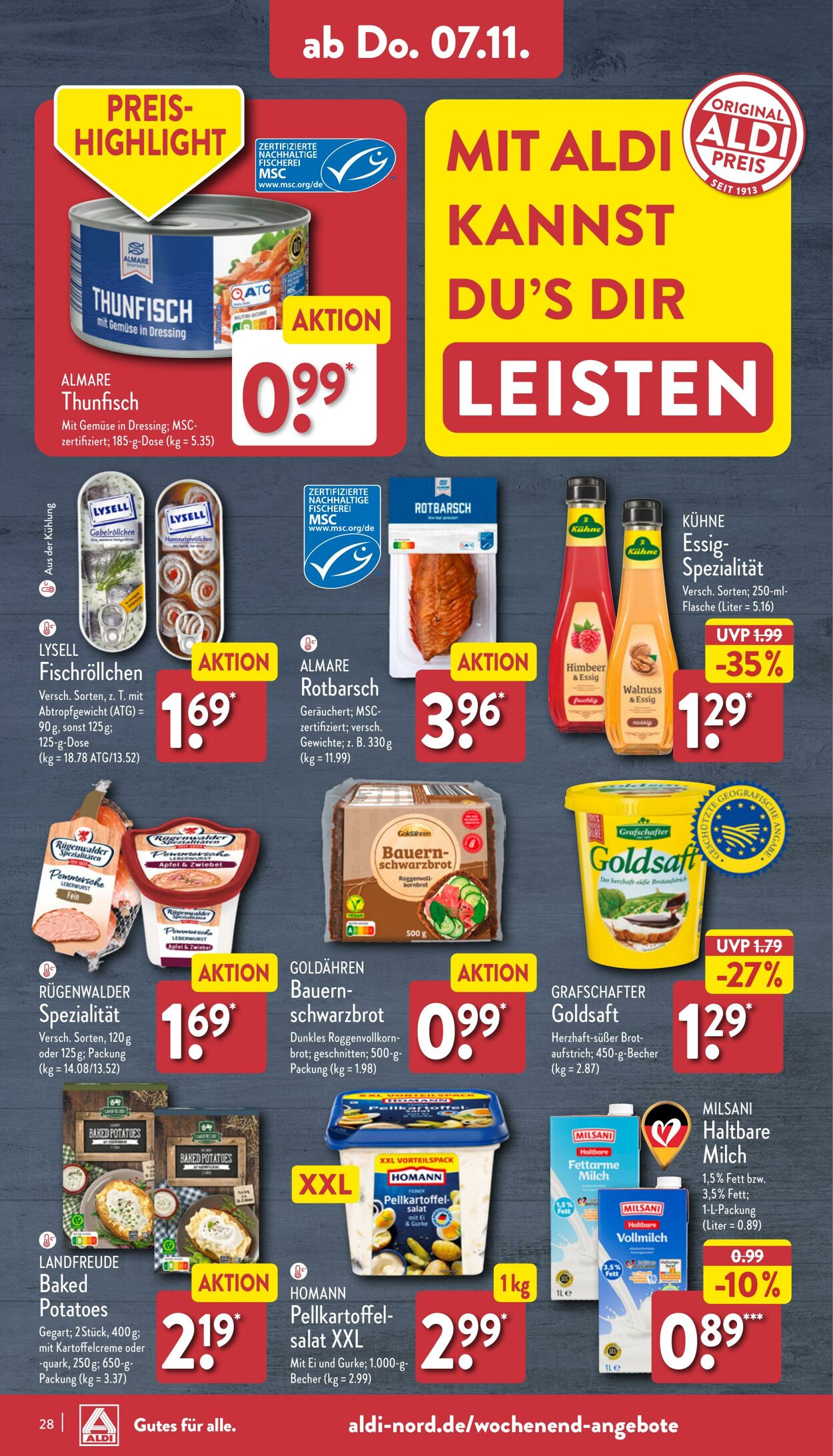 Prospekt Aldi-Nord 28.10.2024 - 02.11.2024