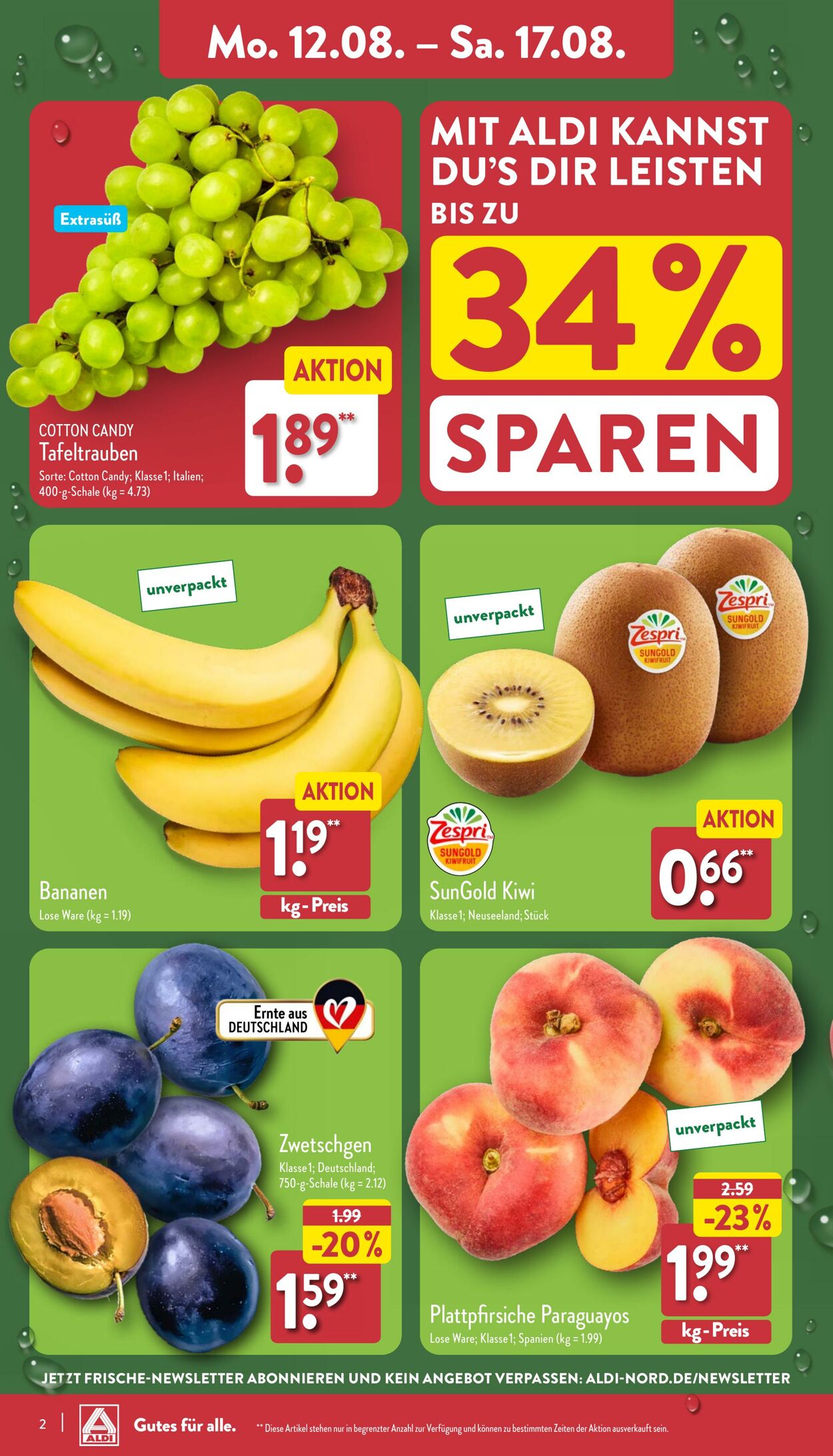 Prospekt Aldi-Nord 12.08.2024 - 17.08.2024