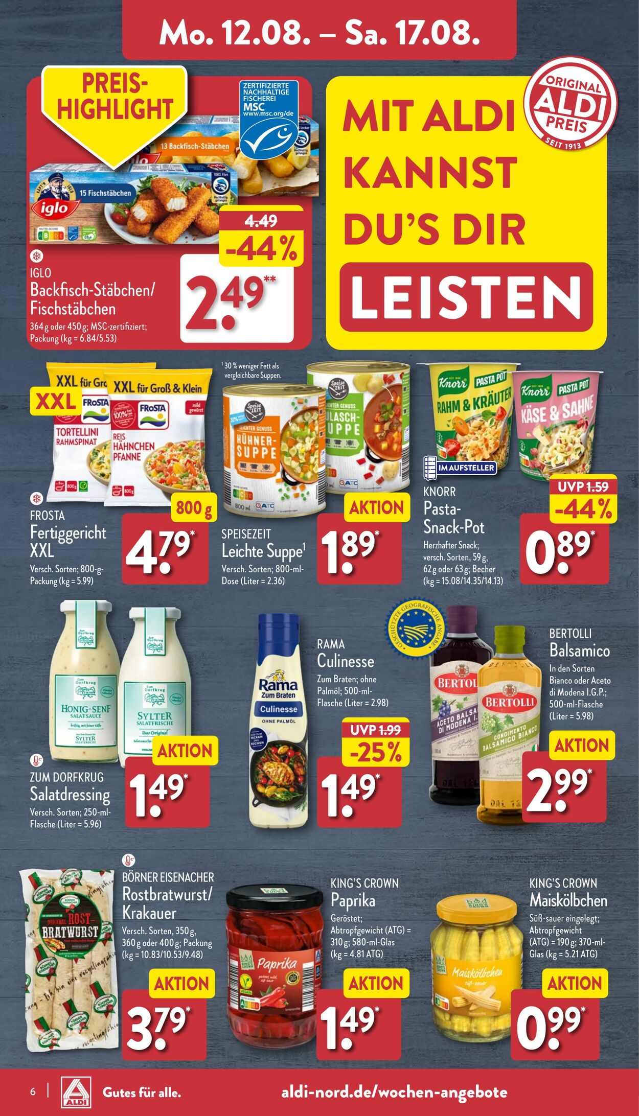 Prospekt Aldi-Nord 12.08.2024 - 17.08.2024