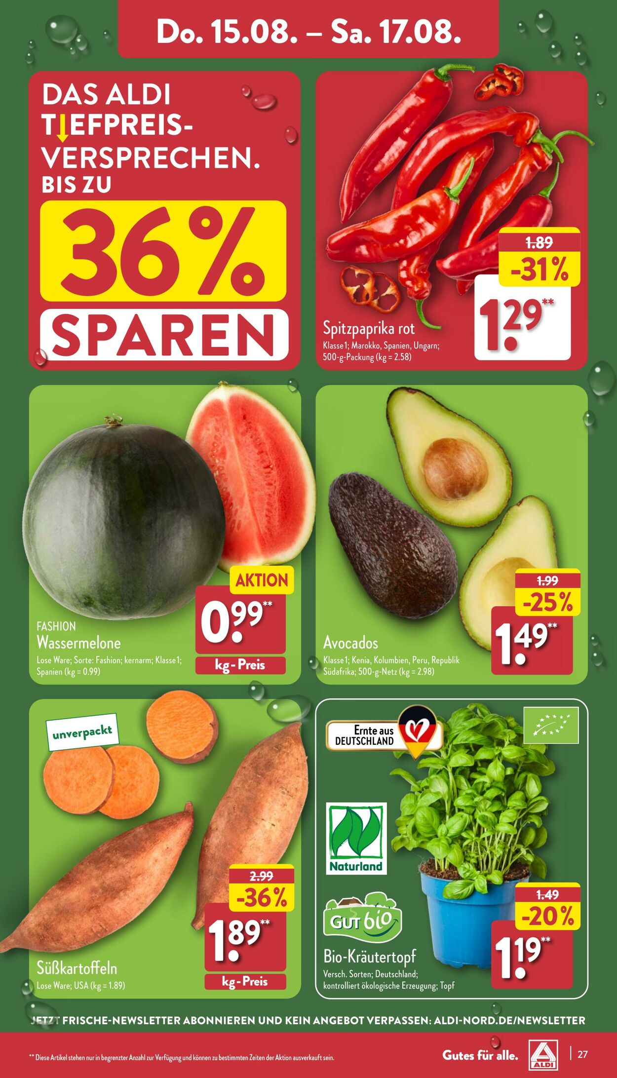 Prospekt Aldi-Nord 12.08.2024 - 17.08.2024