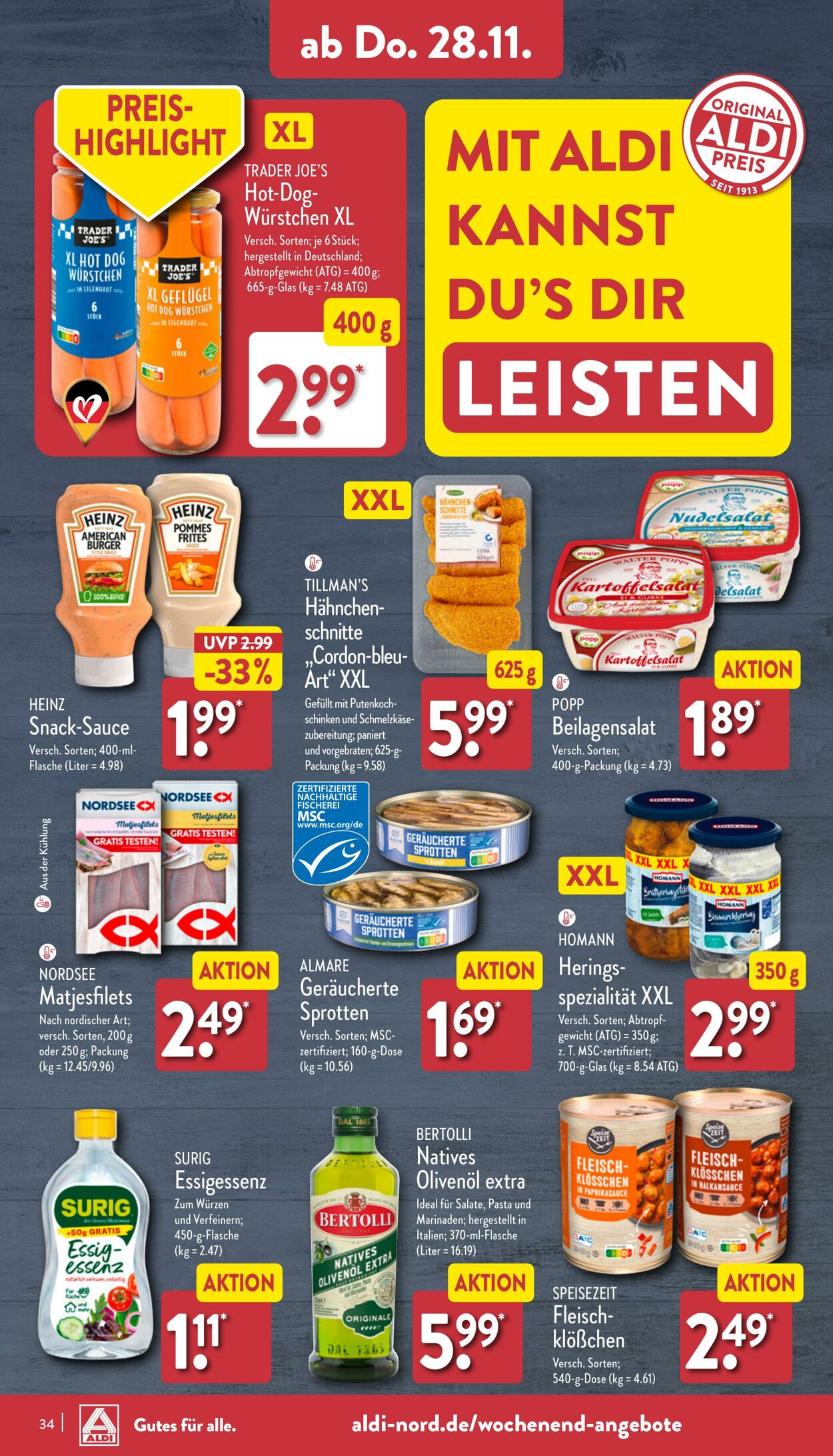 Prospekt Aldi-Nord 18.11.2024 - 23.11.2024